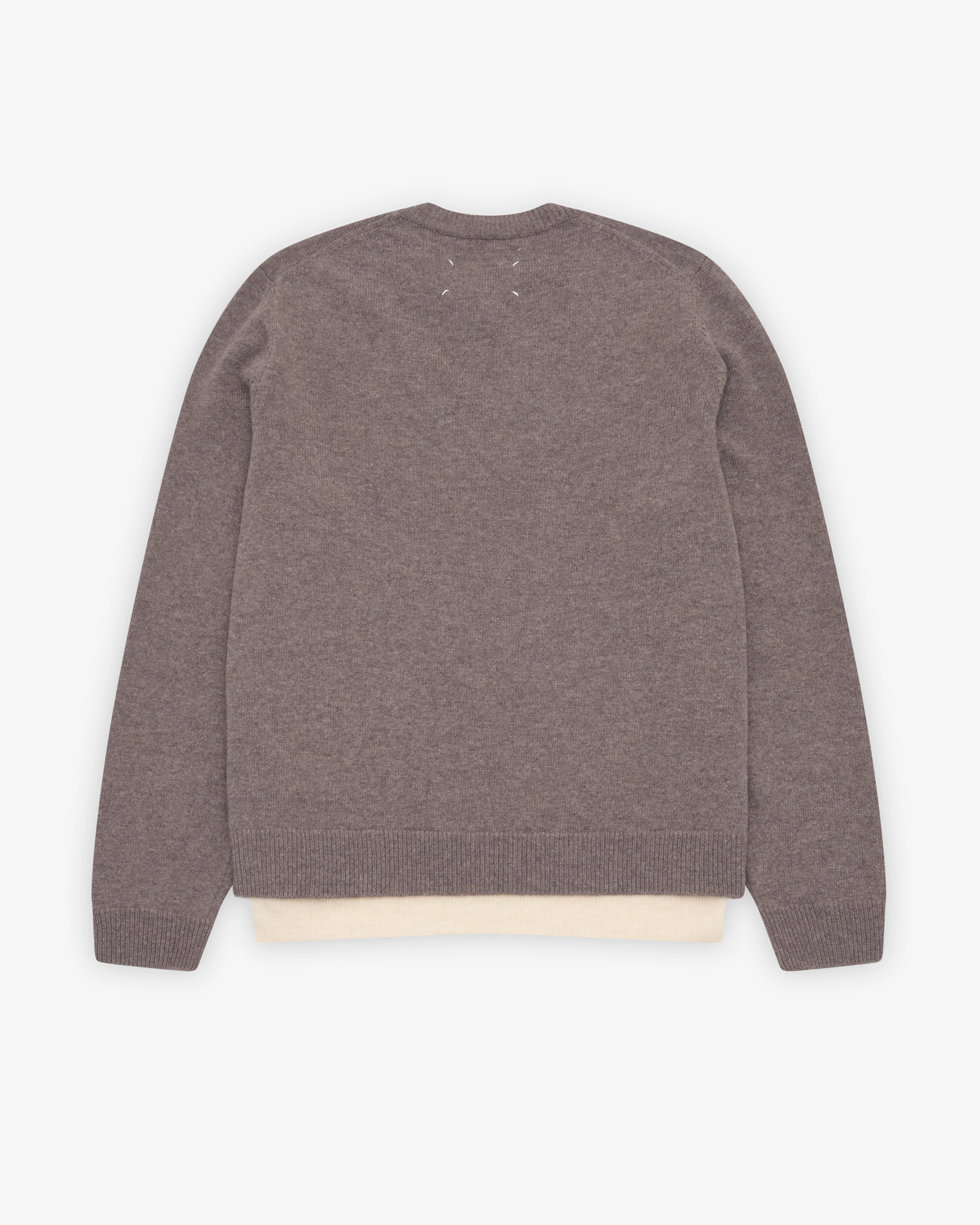 Maison Margiela - Men's Crewneck Sweater - (Mud/Ecru)