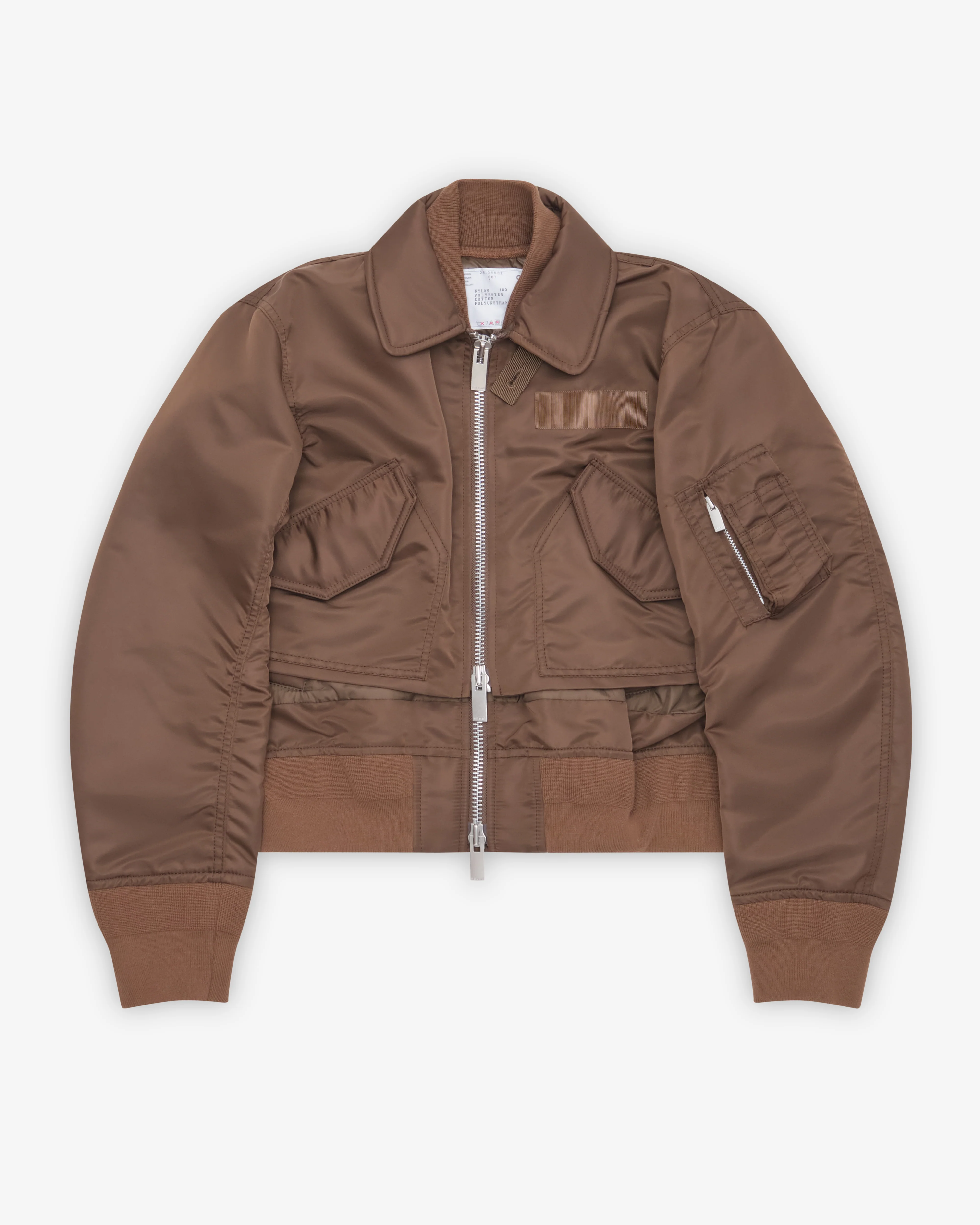 Sacai - Women's Nylon Bomber - (Brown)