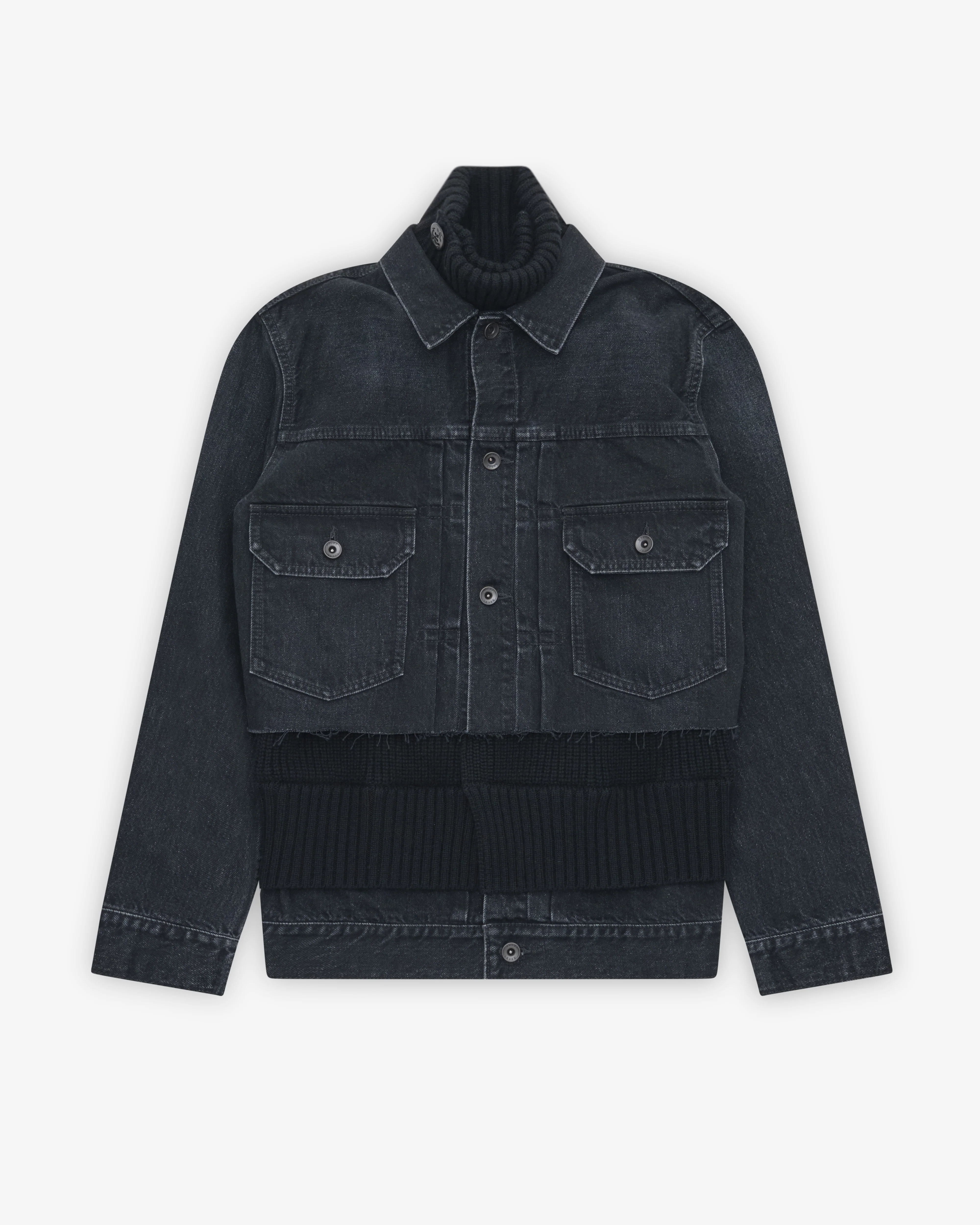 Sacai - Women's Denim Knit Jacket - (Black)