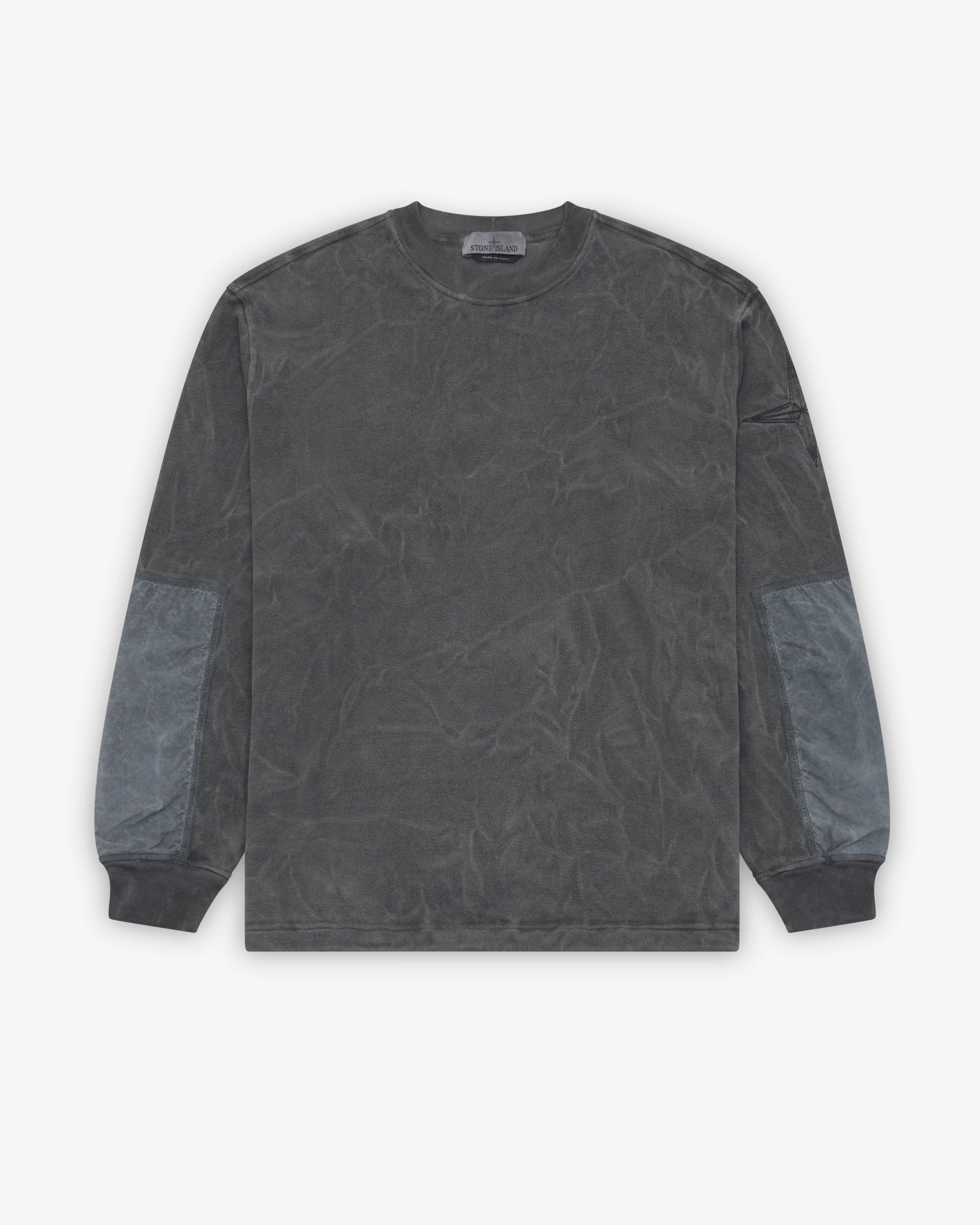 Stone Island - Men's Uneven Pigment Dyed Vanisé Sweatshirt - (Black)