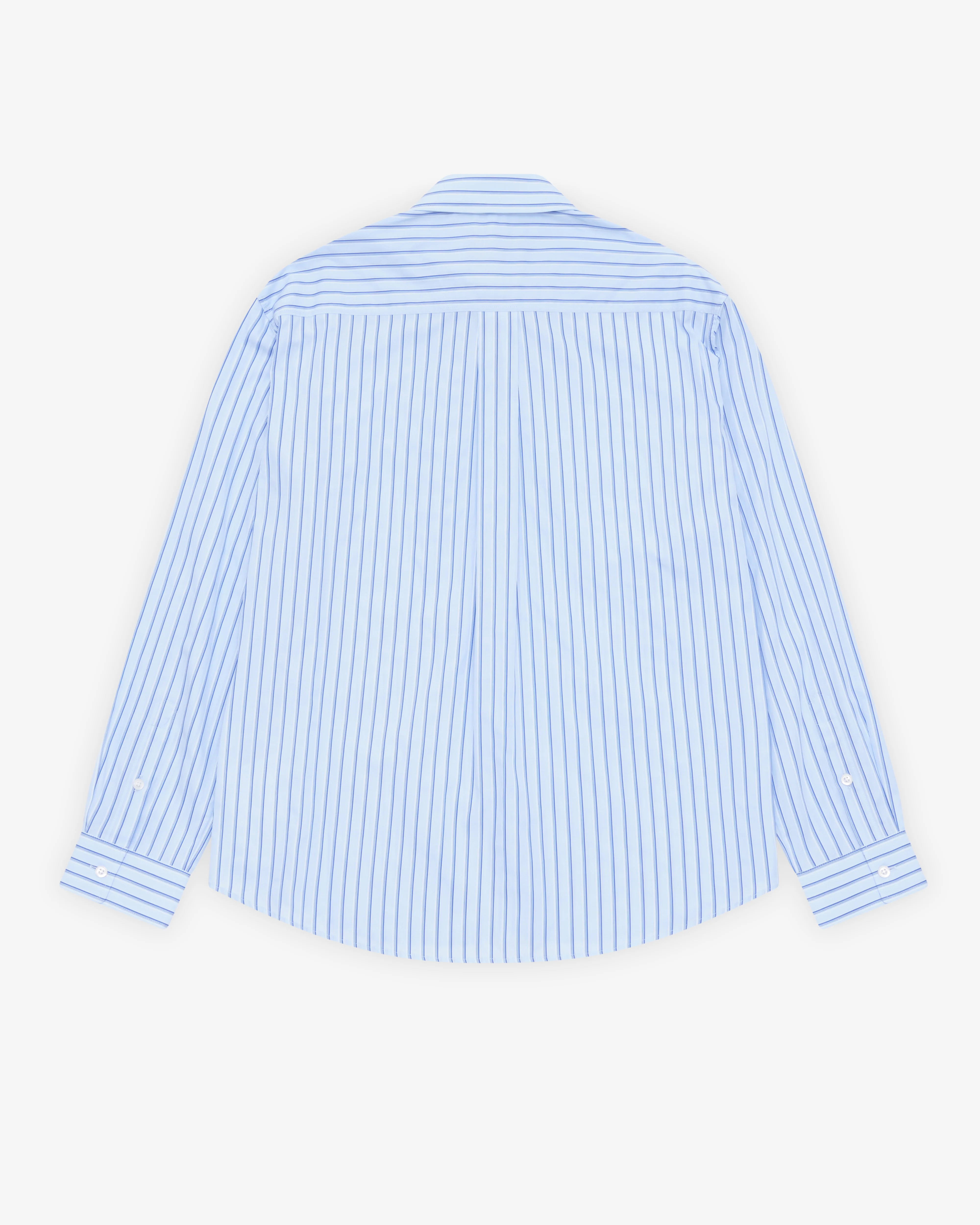 Simone Rocha - Men's Beaded Classic Shirt - (Pale Blue Stripe)