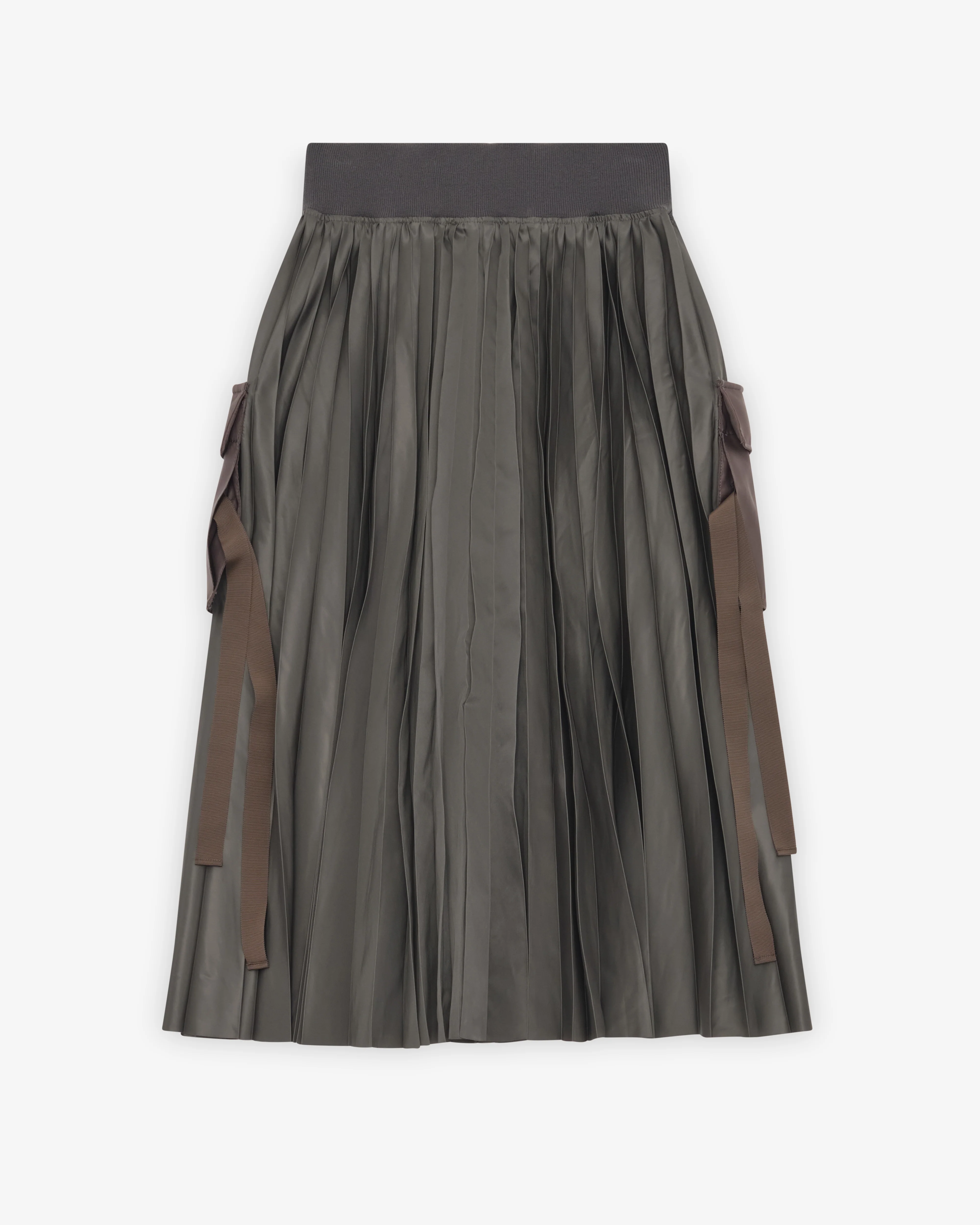 Sacai - Women's Nylon Twill Skirt - (Dark Khaki)