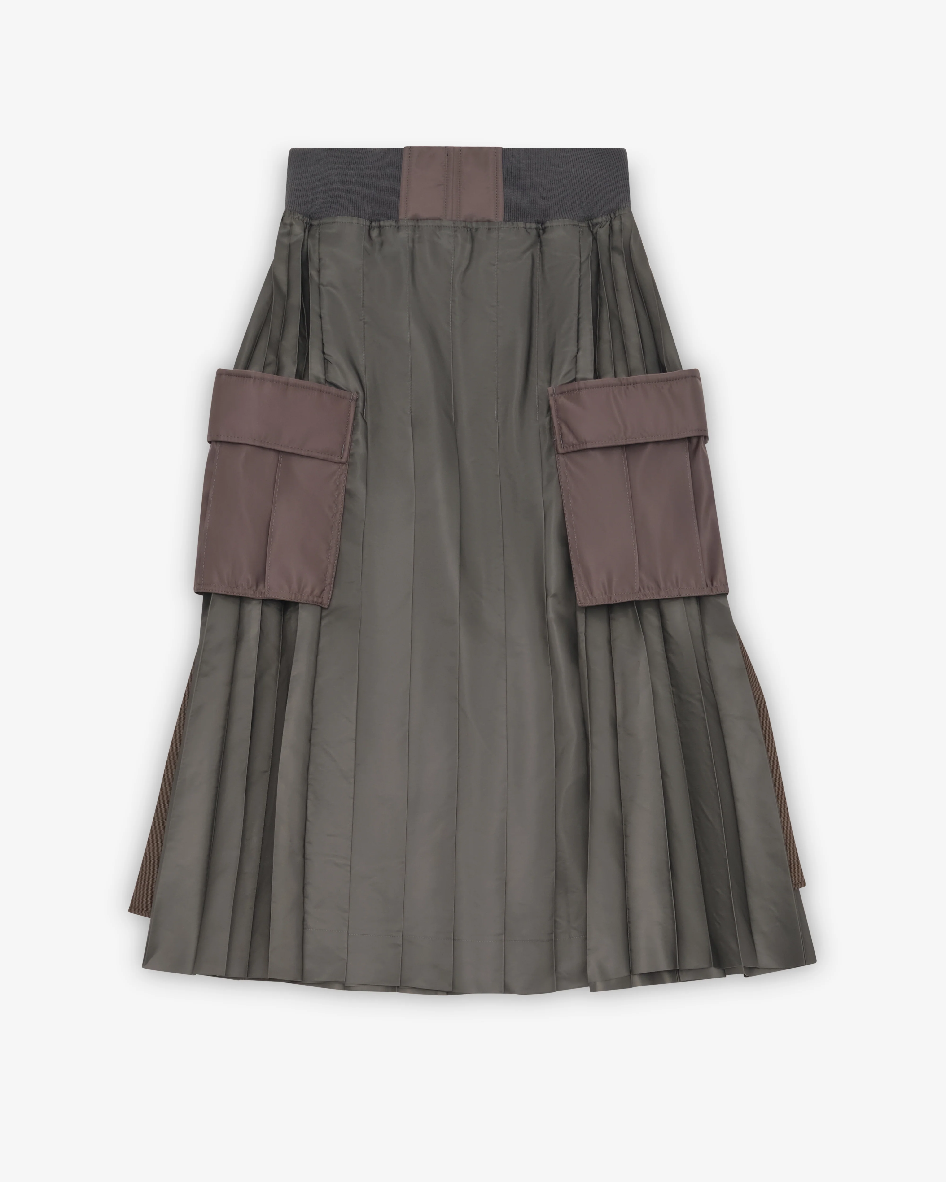 Sacai - Women's Nylon Twill Skirt - (Dark Khaki)