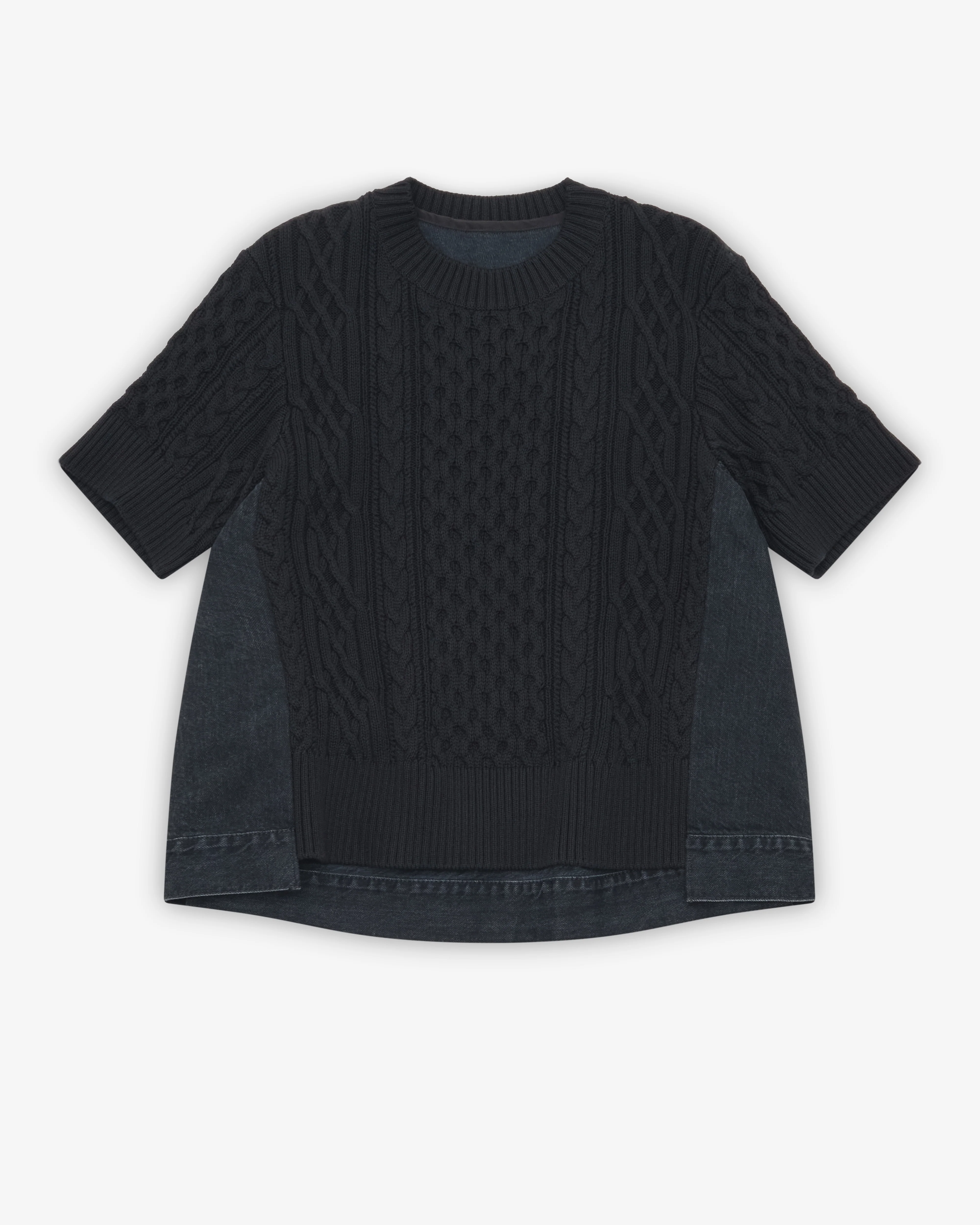 Sacai - Women's Denim X Cotton Knit Pullover - (Black)