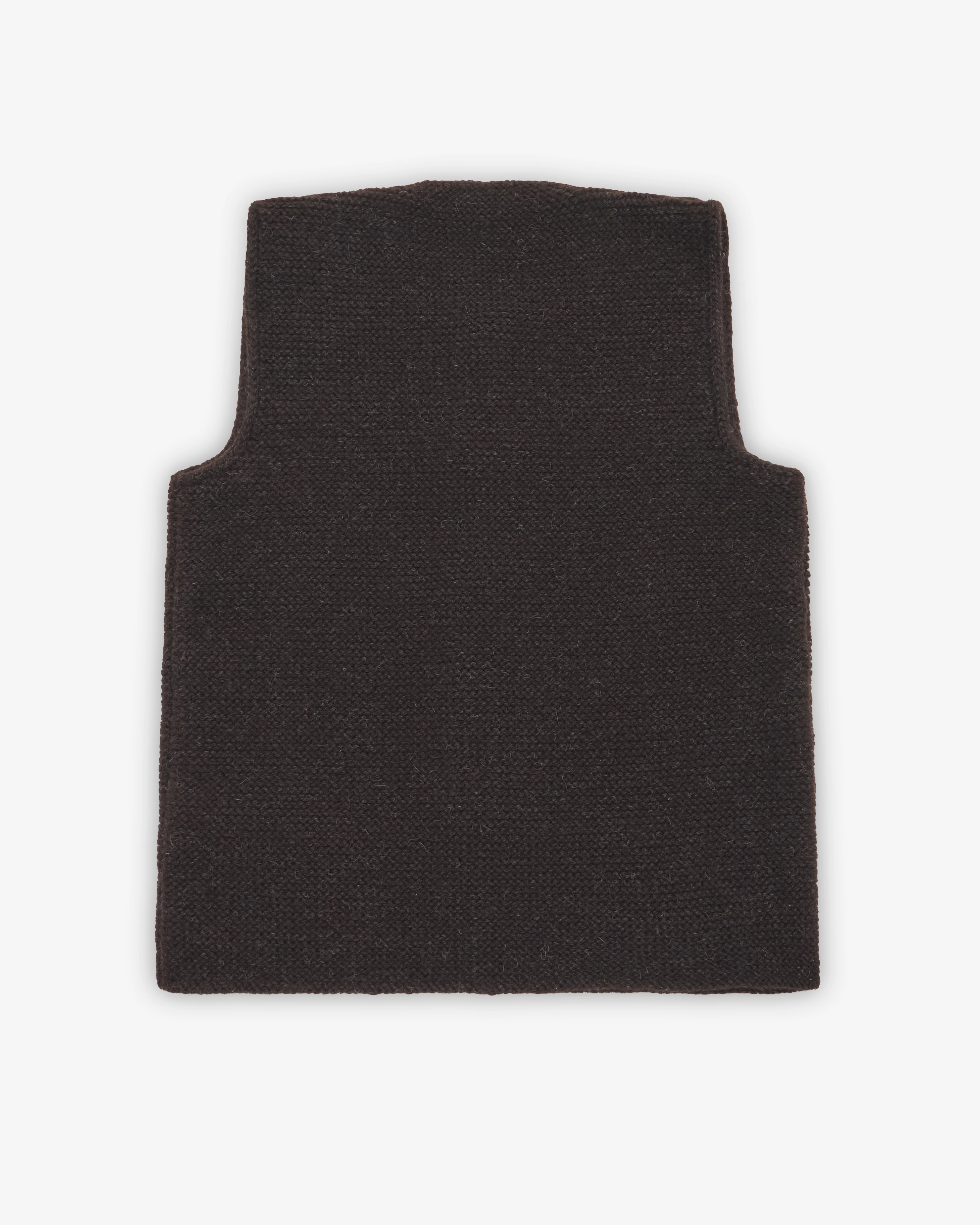 Daniela Gregis - Women's Hand Knitted Vest - (Dark Brown)