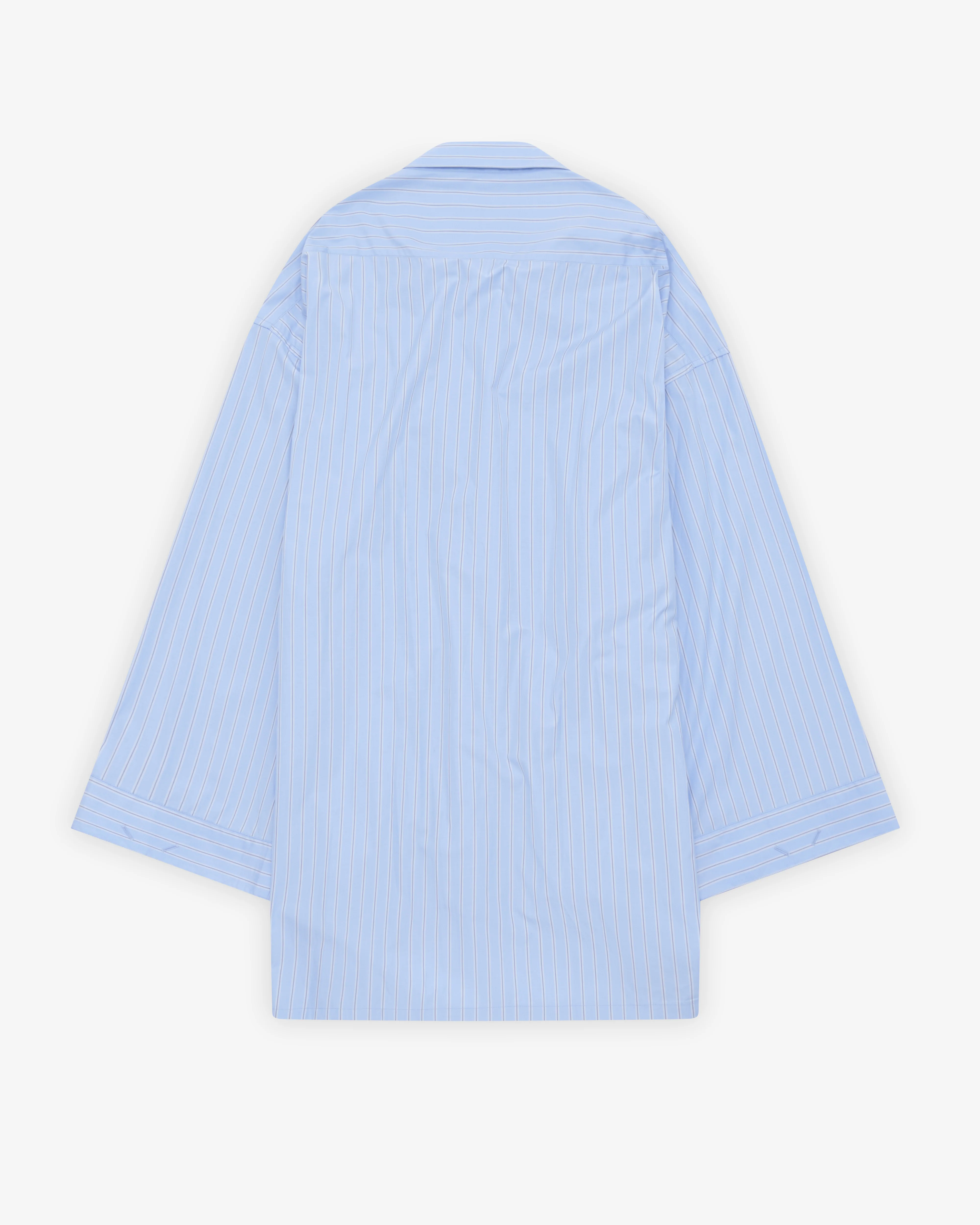 Kidill - Men's Smocking Twist Shirt - (Blue Stripe)