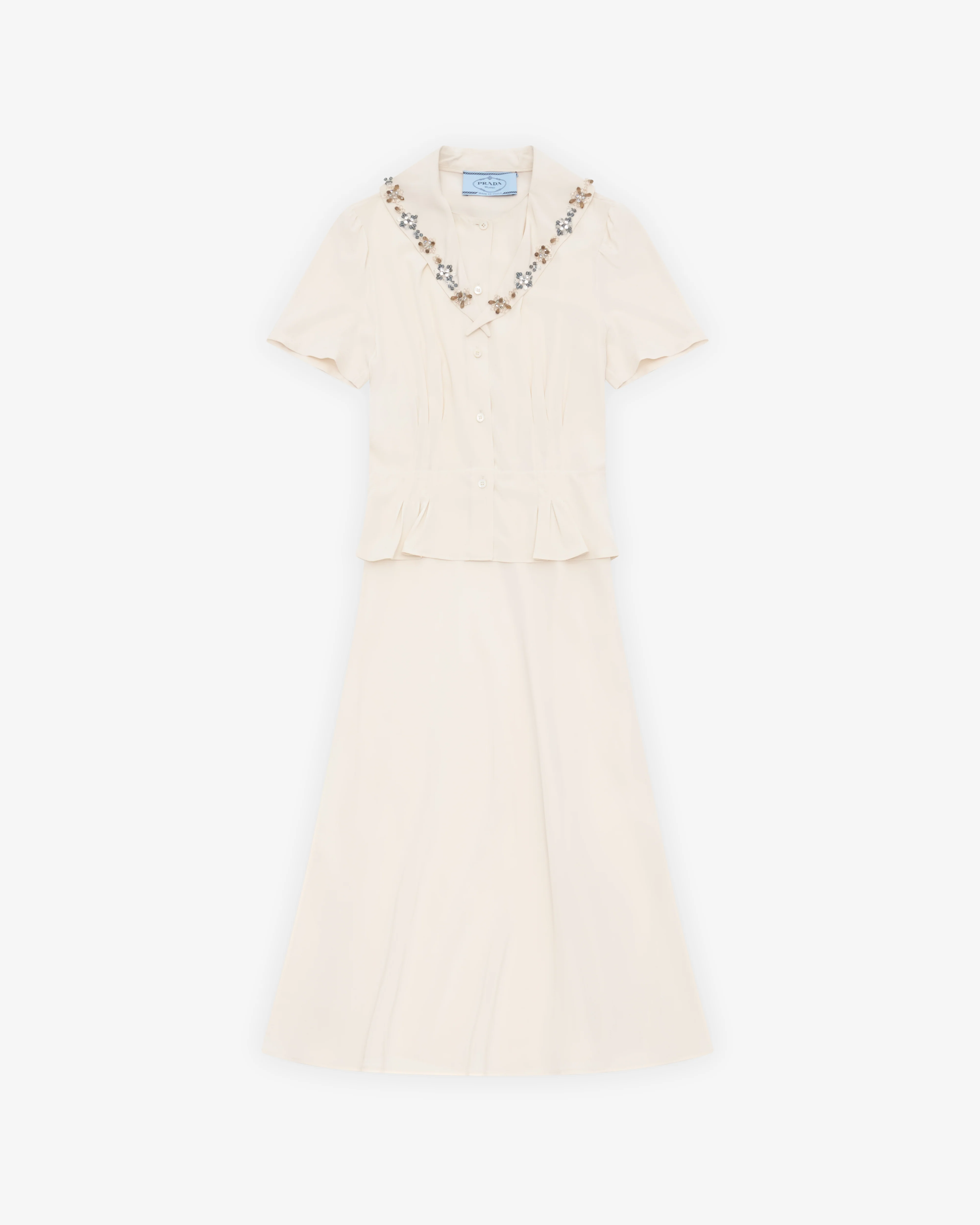 Prada - Women's Embroidered Lace Dress - (Natural)