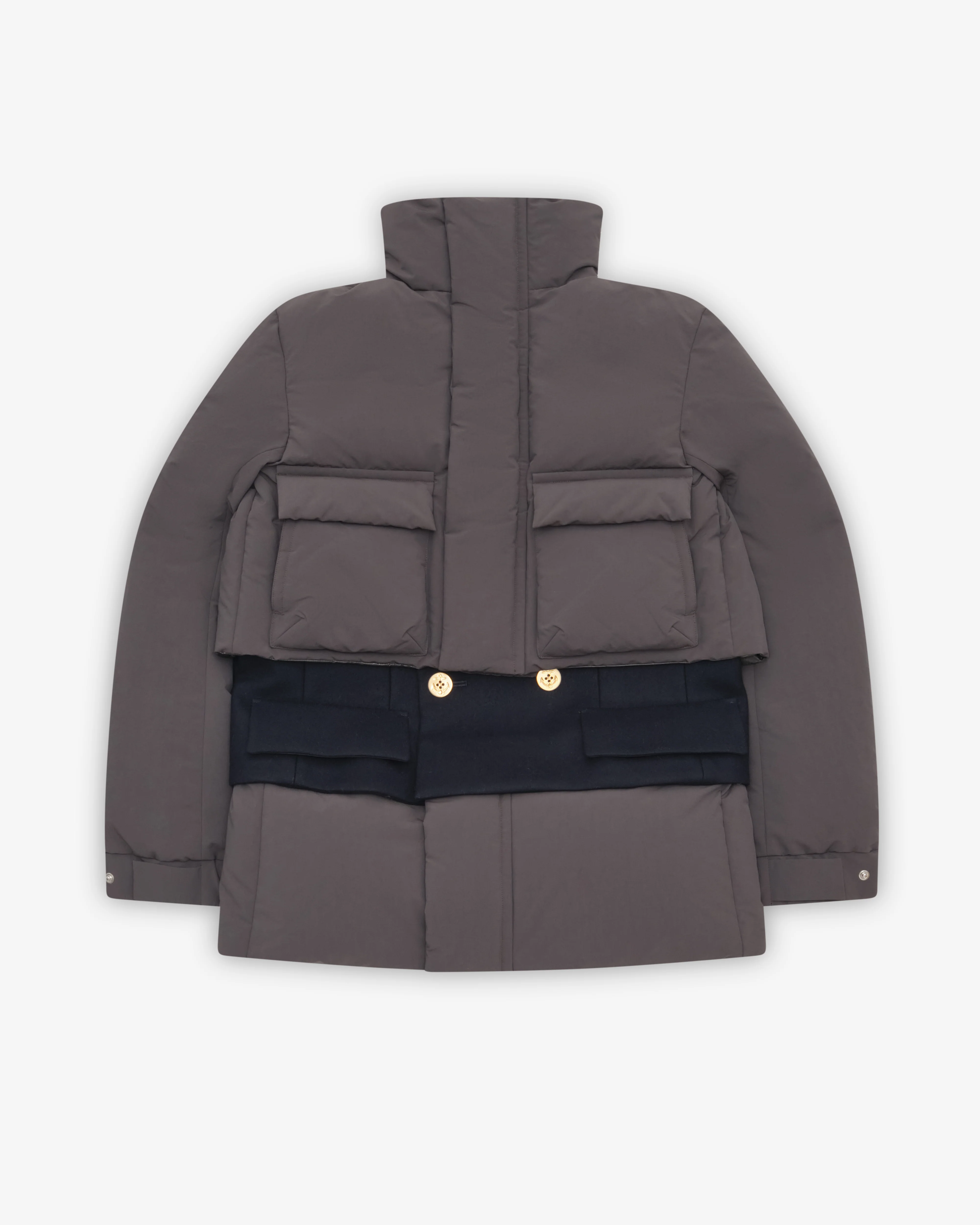 Sacai - Women's Puffer Jacket - (Khaki/Navy)