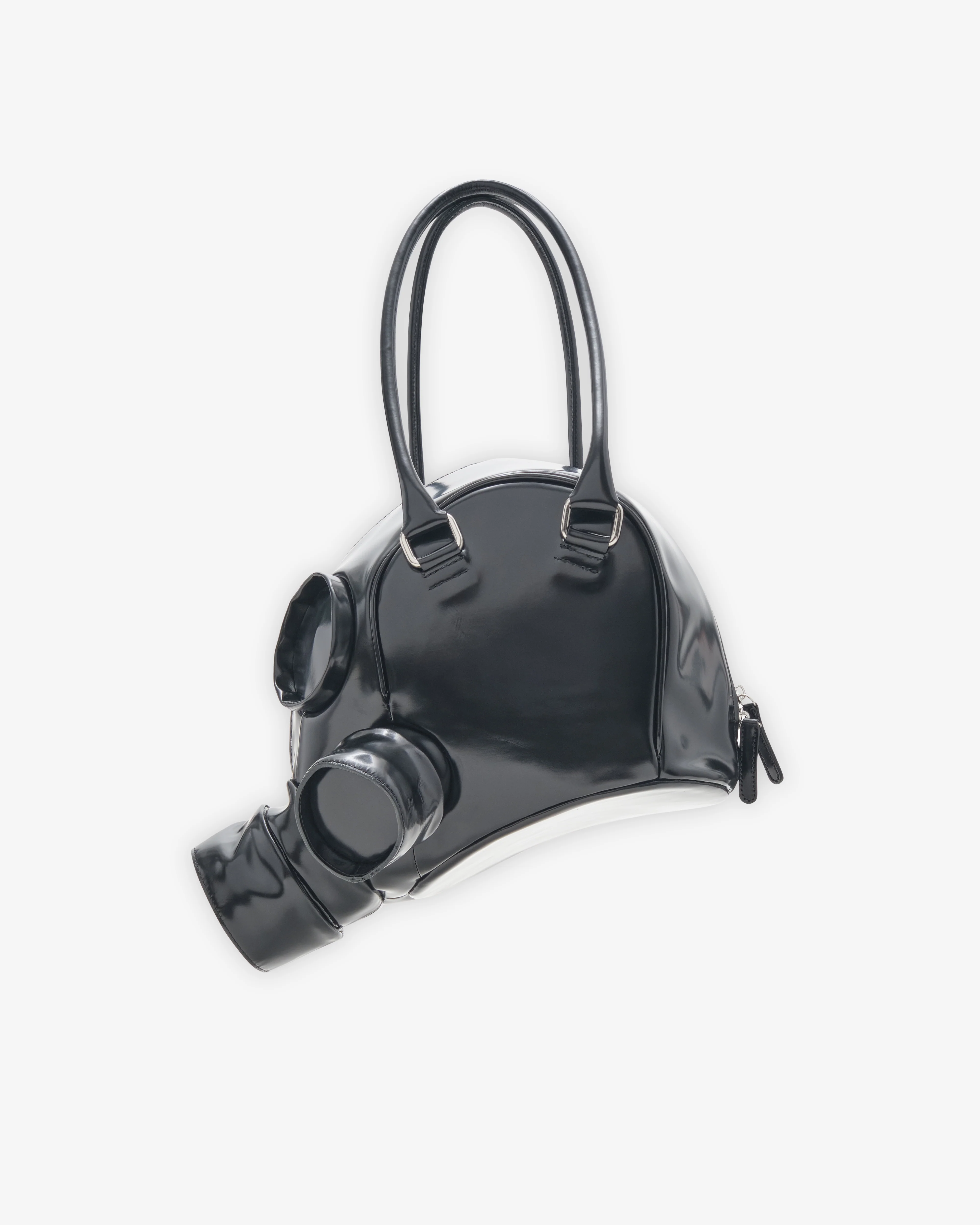 Doublet - Men's Gas Mask Leather Handbag - (Black)