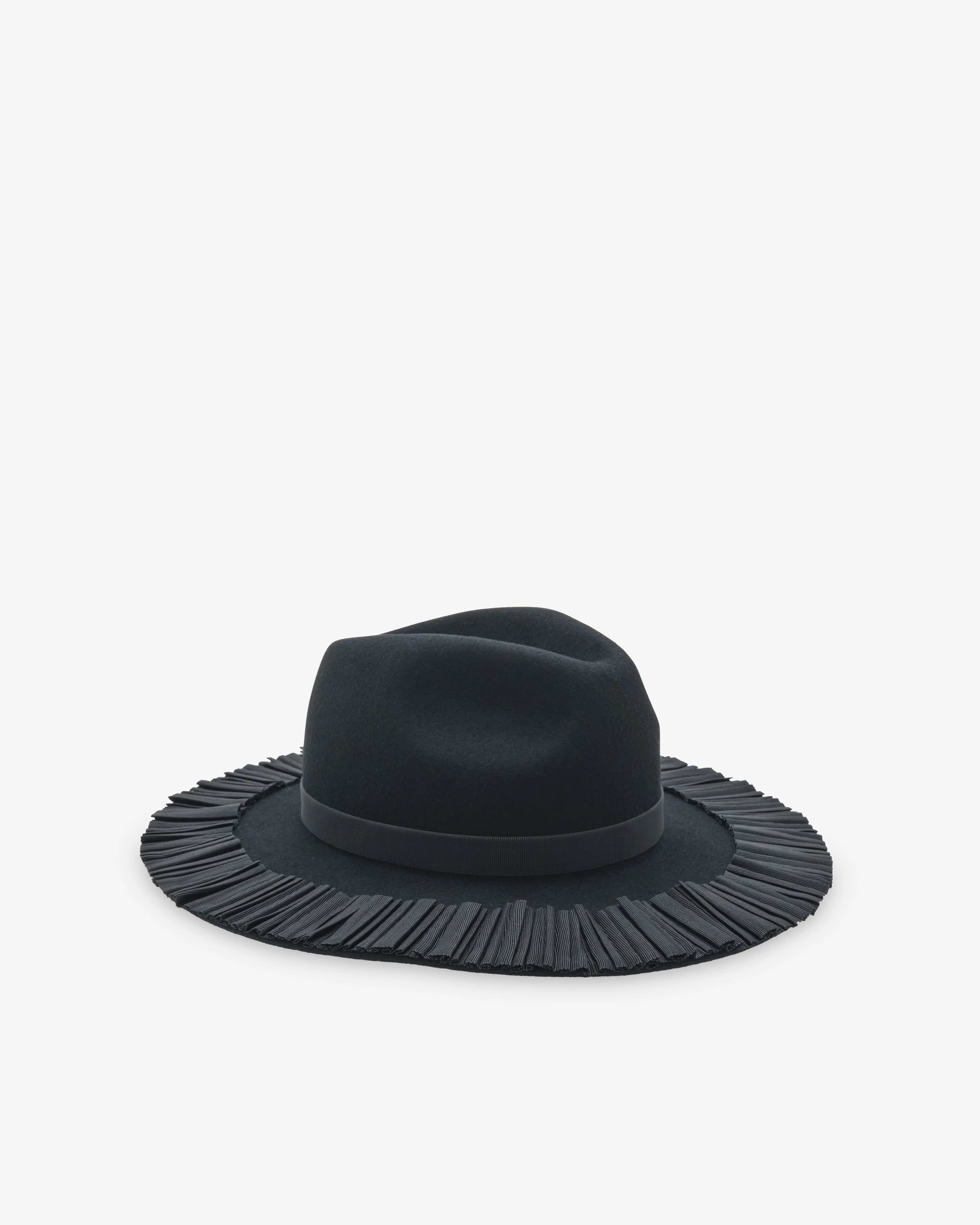 Stephen Jones - Women's Kiel Pleated Petersham Trilby - (Black)