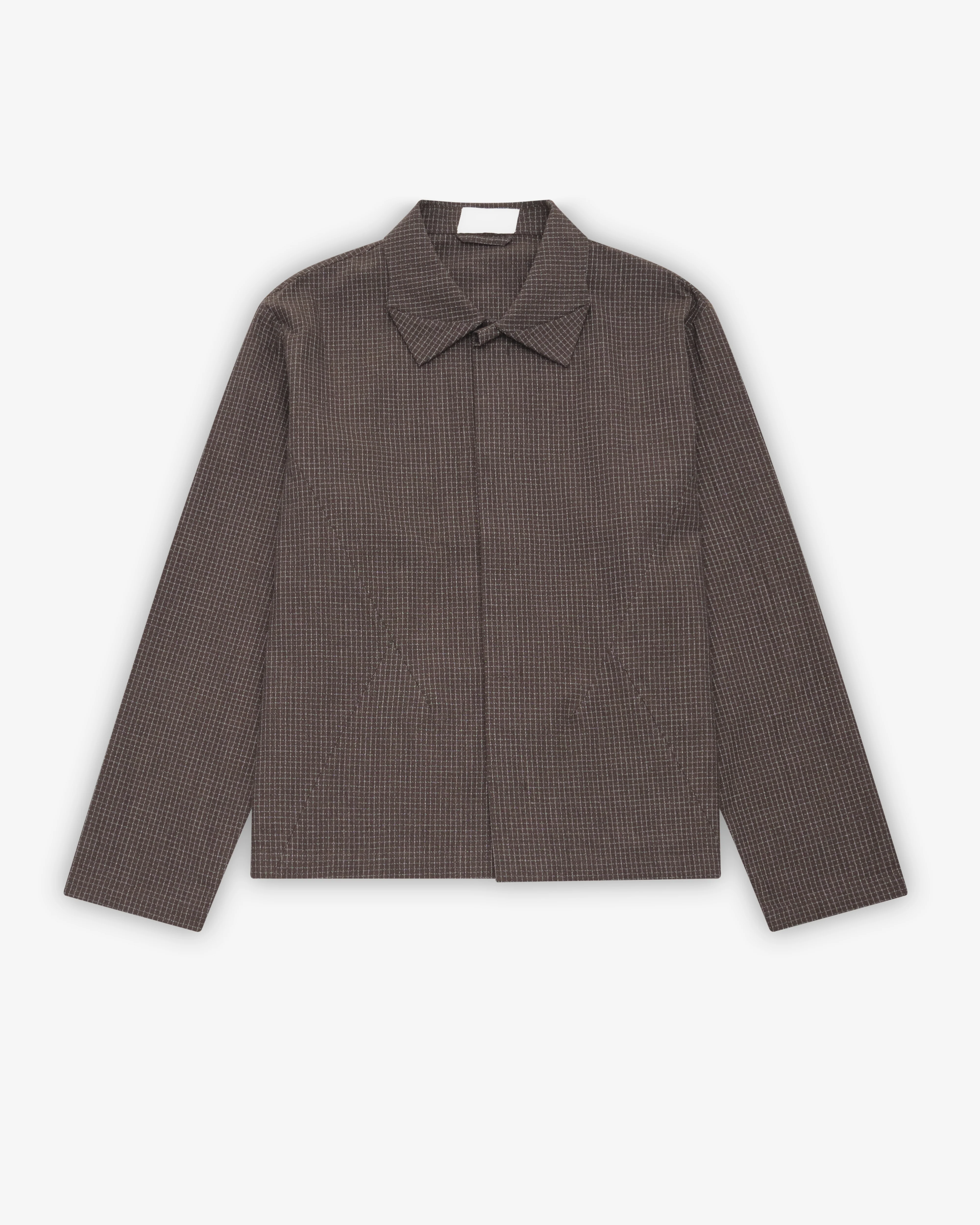 Pet-Tree-Kor - Men's Flax Shirt - (Brown Check)