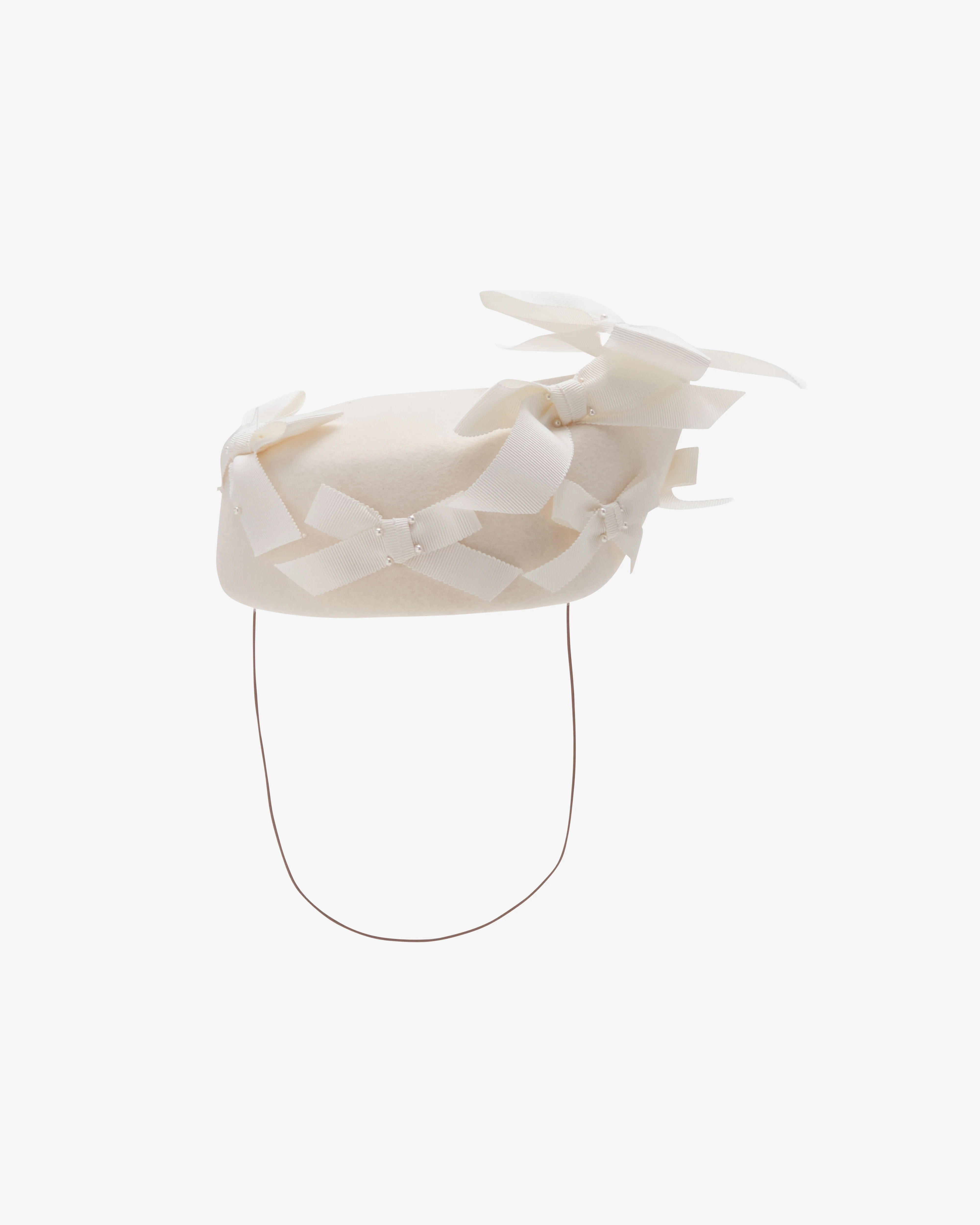 Stephen Jones - Women's Lillie Bow Beret - (Ivory)