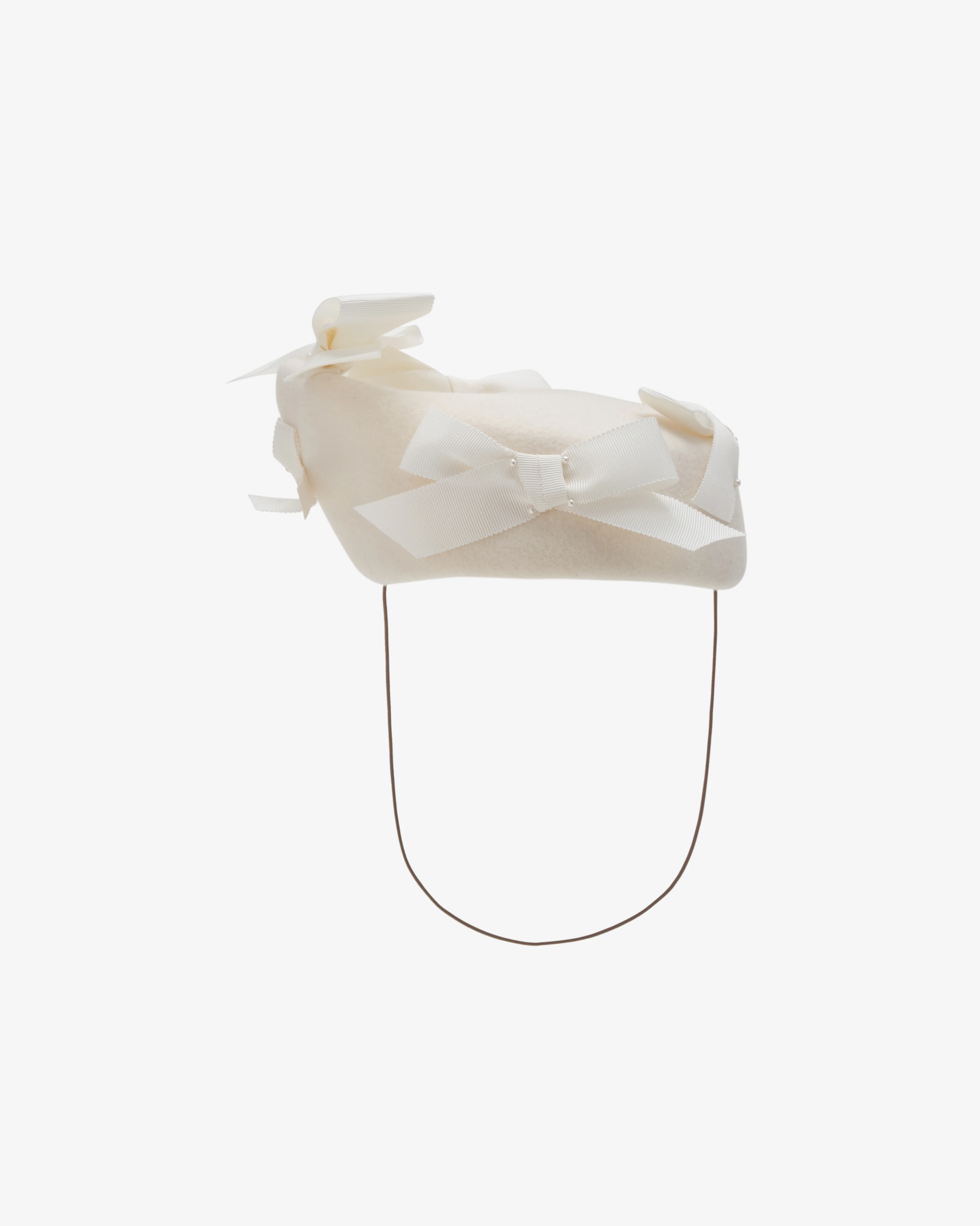 Stephen Jones - Women's Lillie Bow Beret - (Ivory)