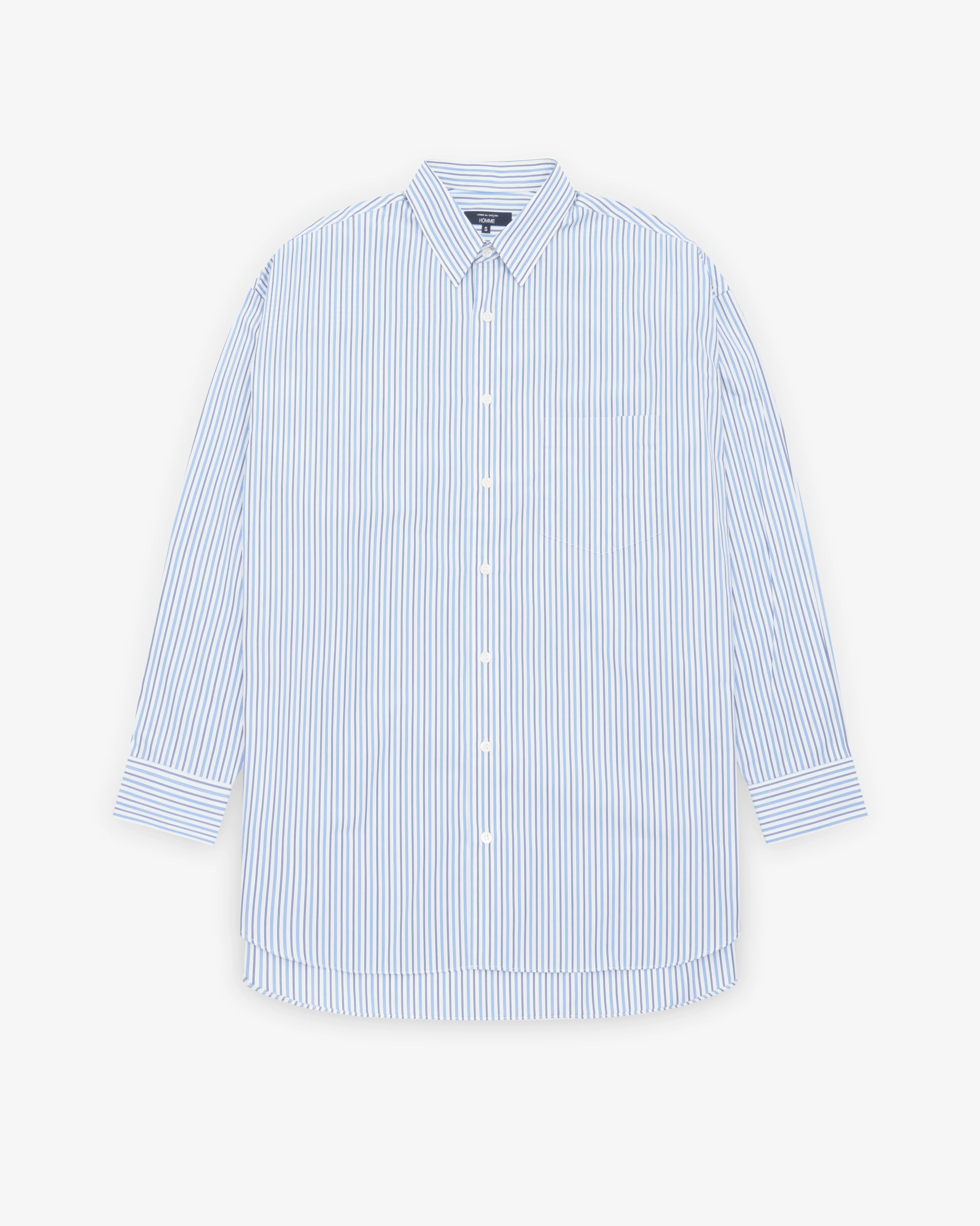 CDG Homme - Men's Striped Shirt - (Sax)