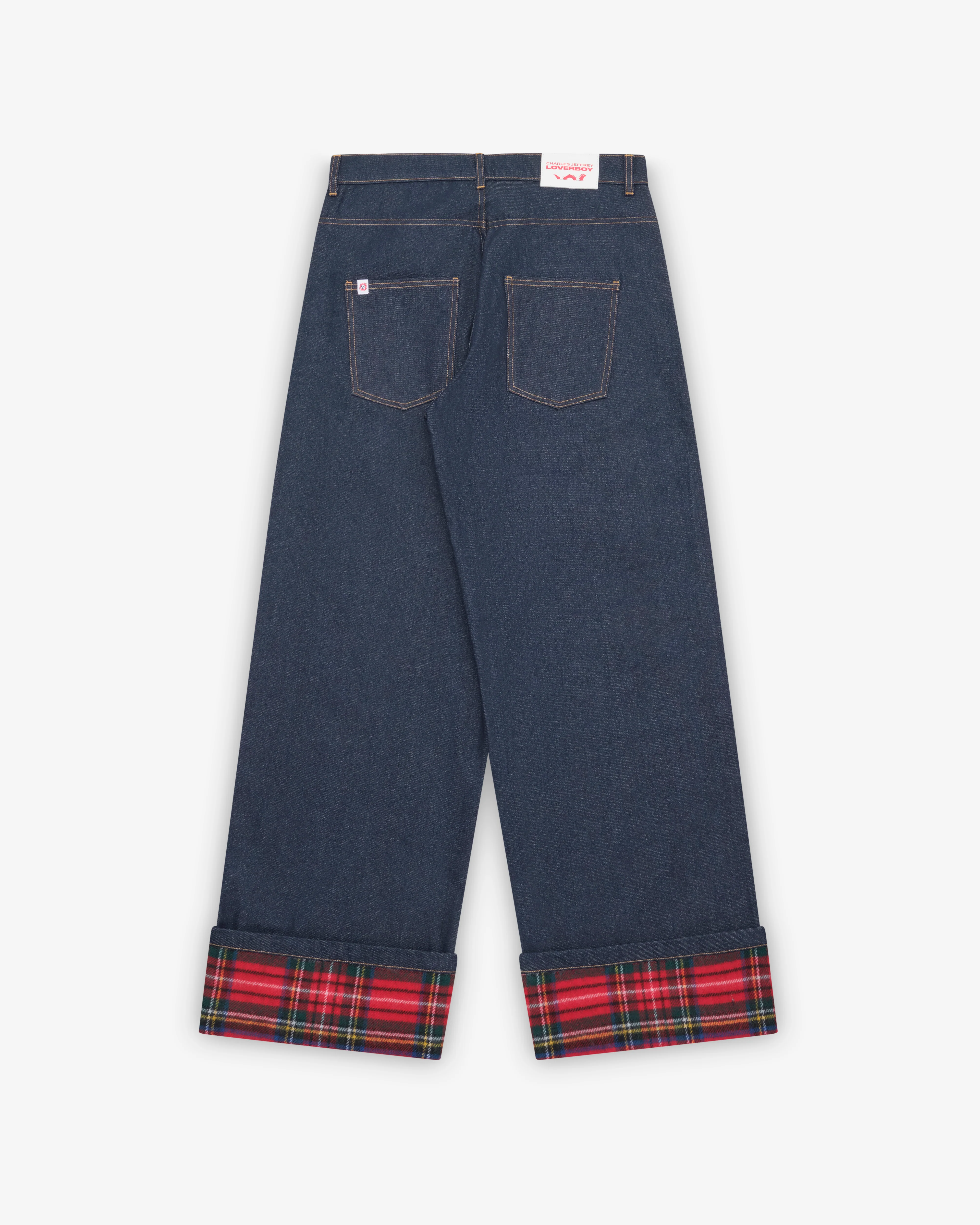 Charles Jeffrey Loverboy - Men's Scarf Wide Leg Jeans - (Blue)