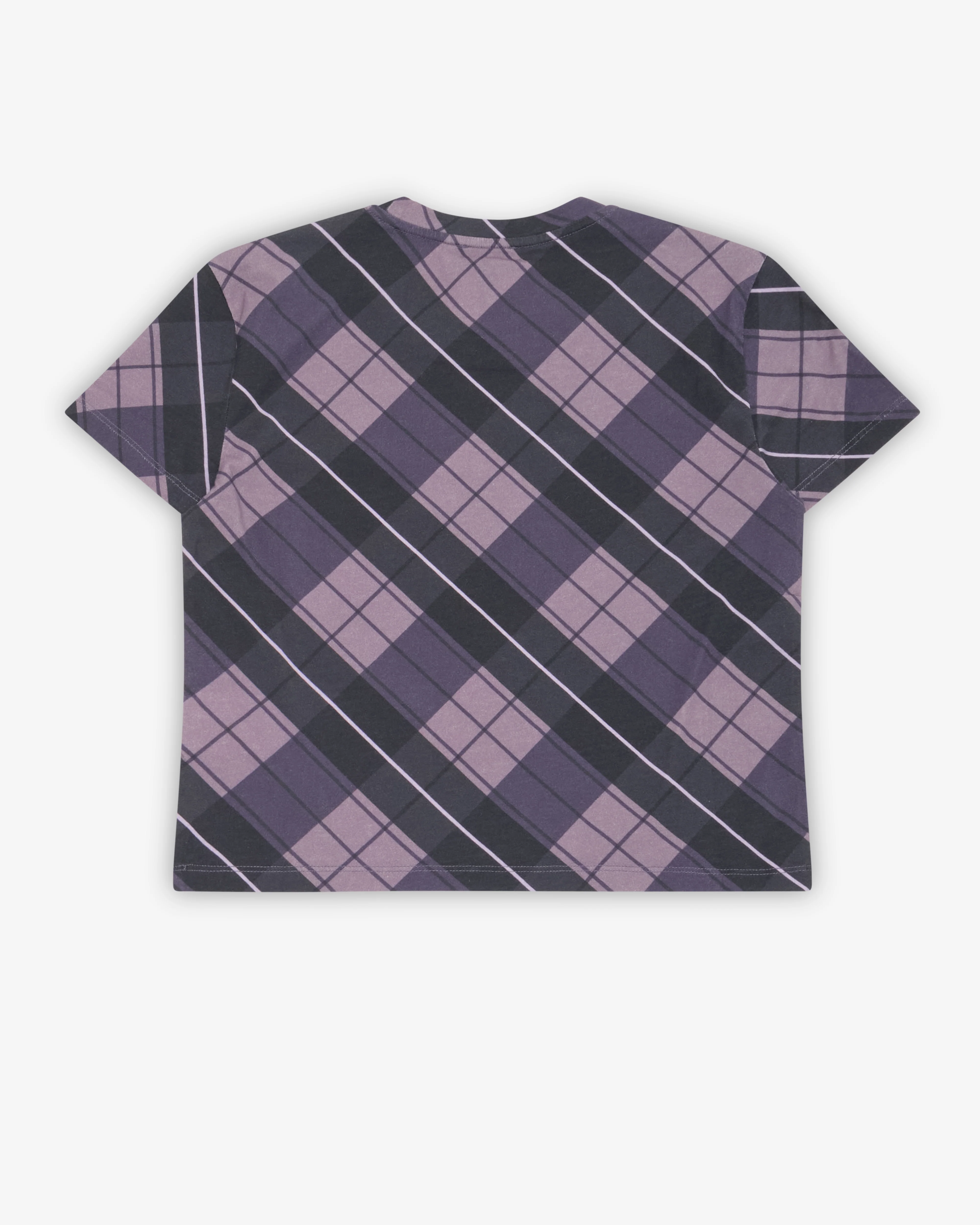 Marc Jacobs - Women's Plaid Logo Baby Tee - (Purple)