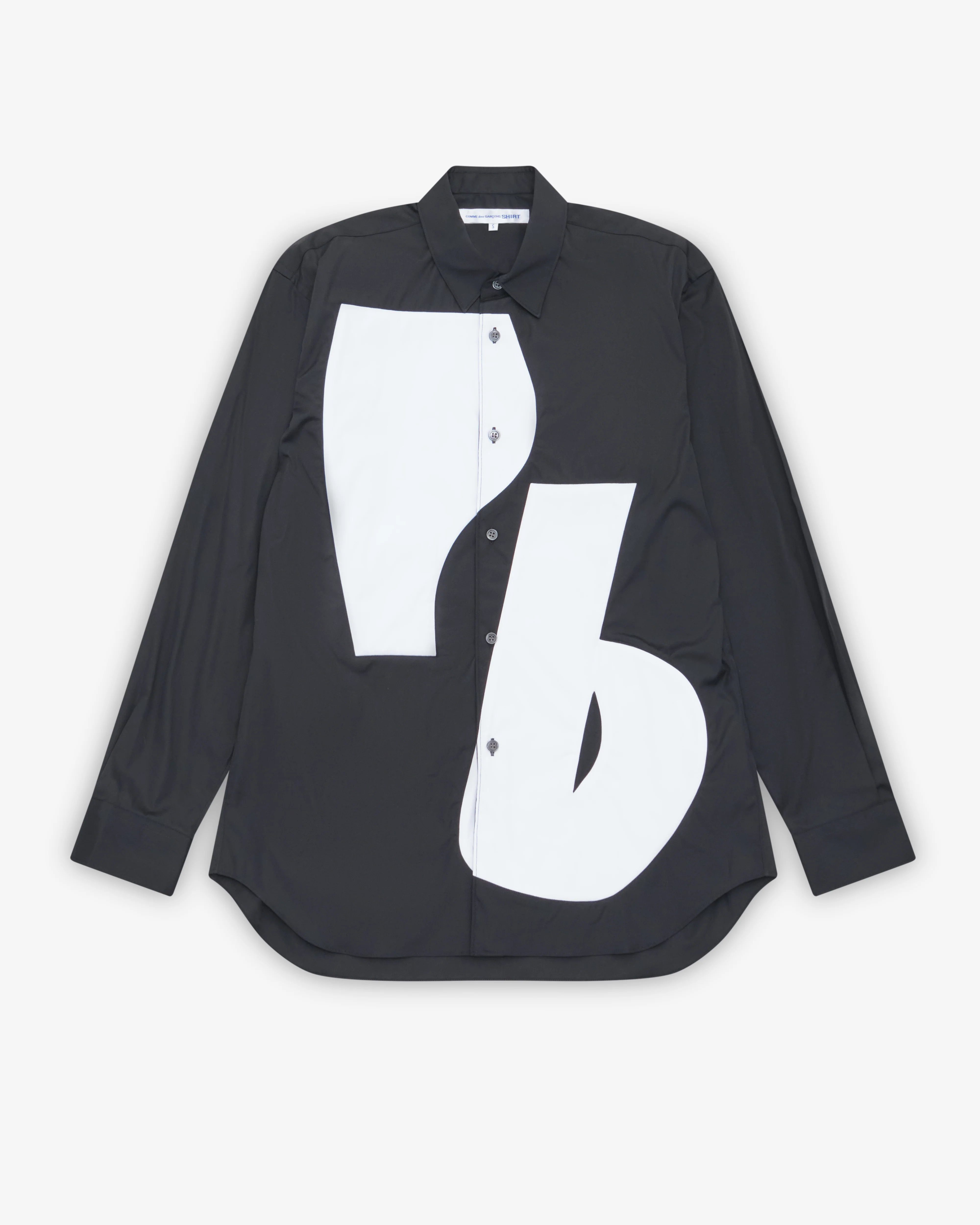 CDG Shirt - Men's Graphic Panel Shirt - (Black/White)