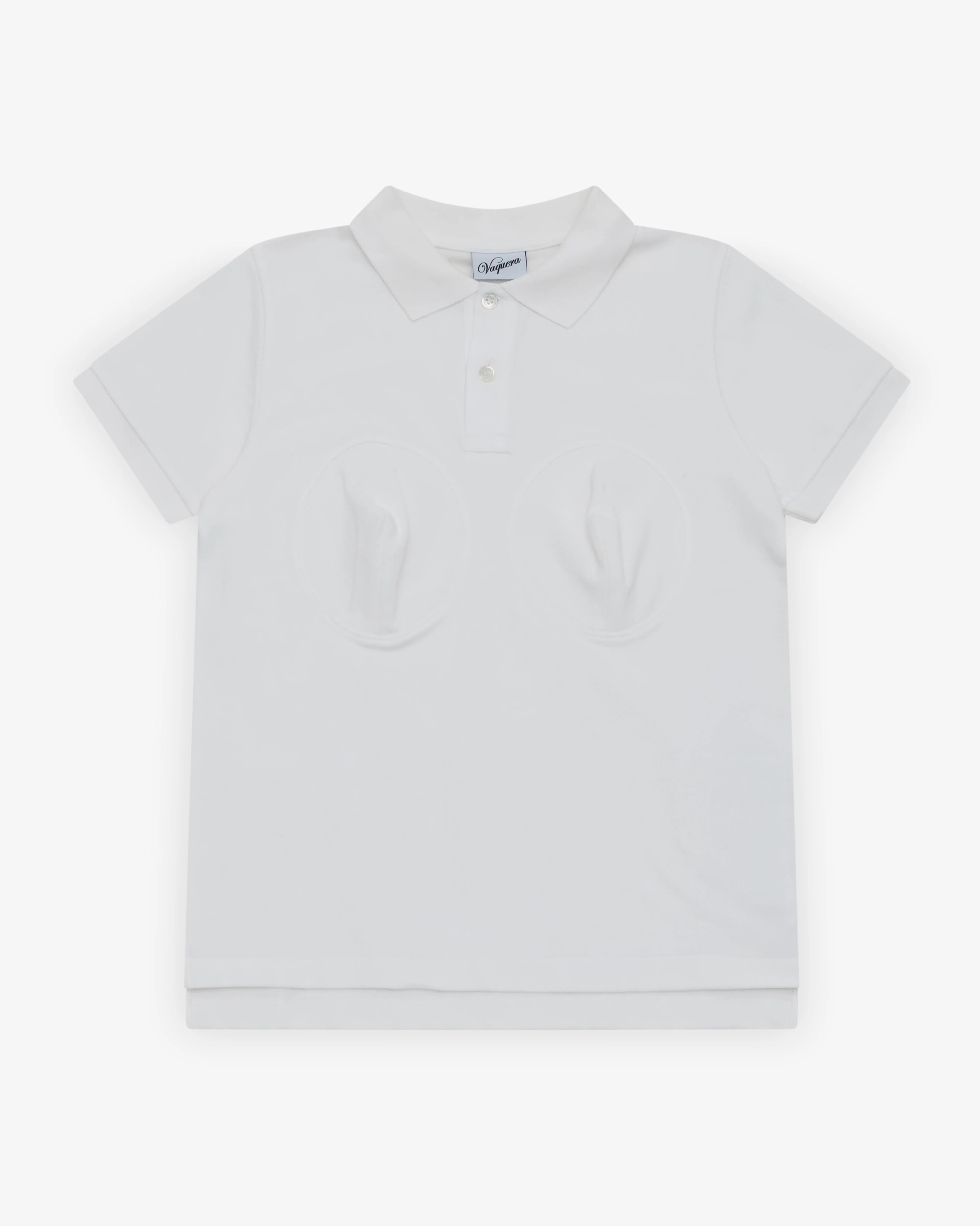 Vaquera - Women's Bullet Bra Polo Shirt - (Off White)