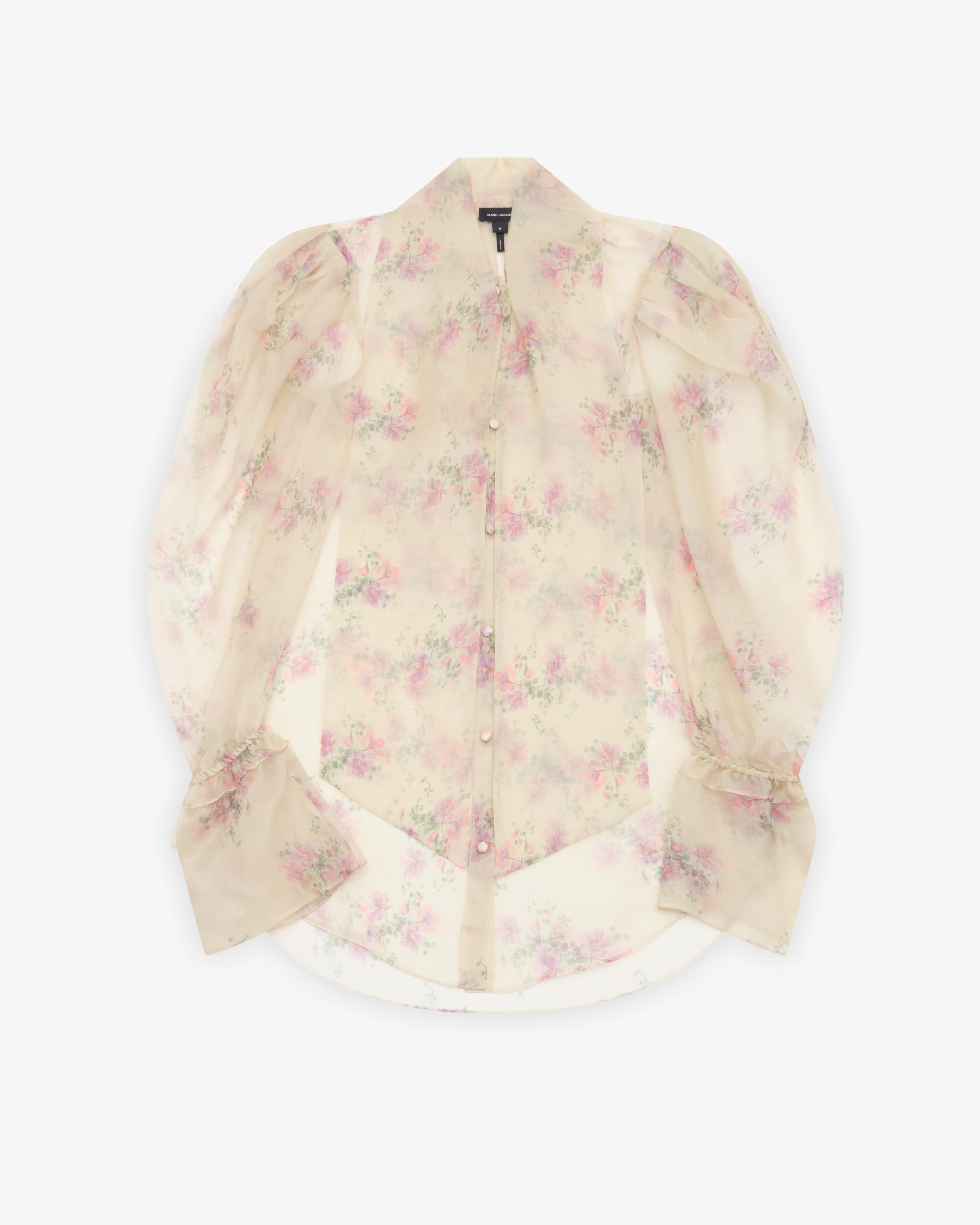 Marc Jacobs - Women's Floral Organza Puff Blouse - (Cream)