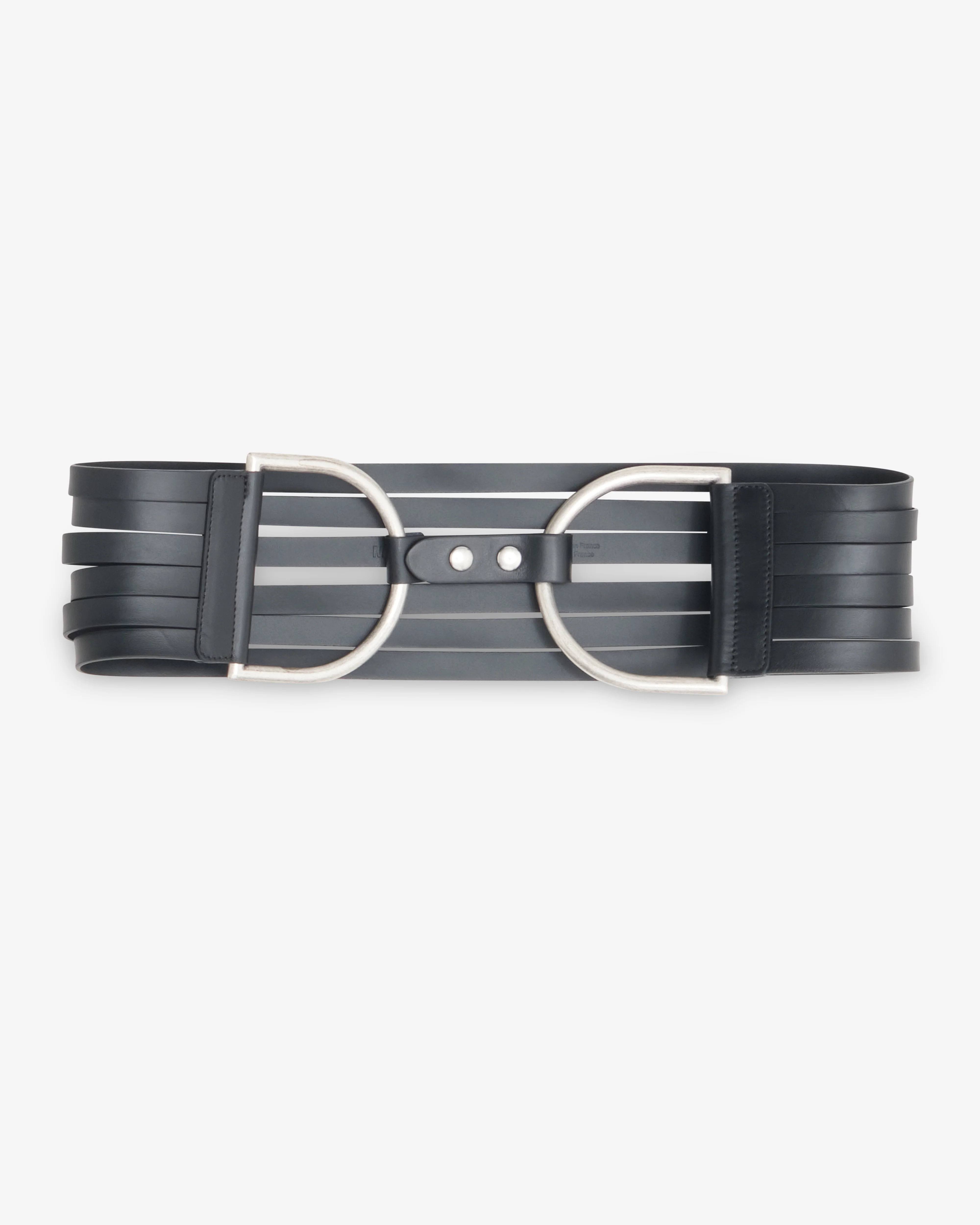 Vaquera - Women's Fringe Leather Belt - (Black)
