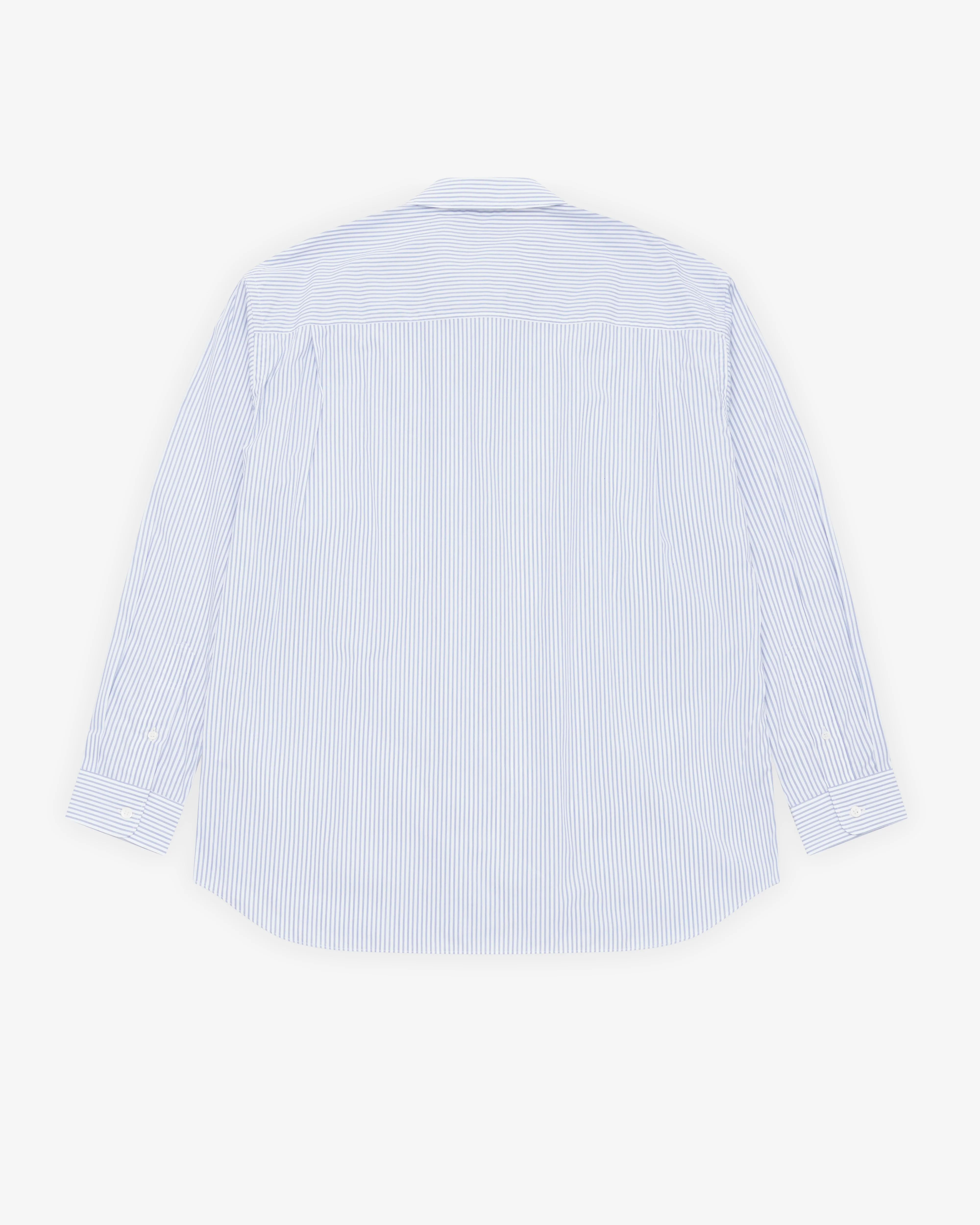 CDG Homme - Men's Zip-Front Shirt - (Navy/White)
