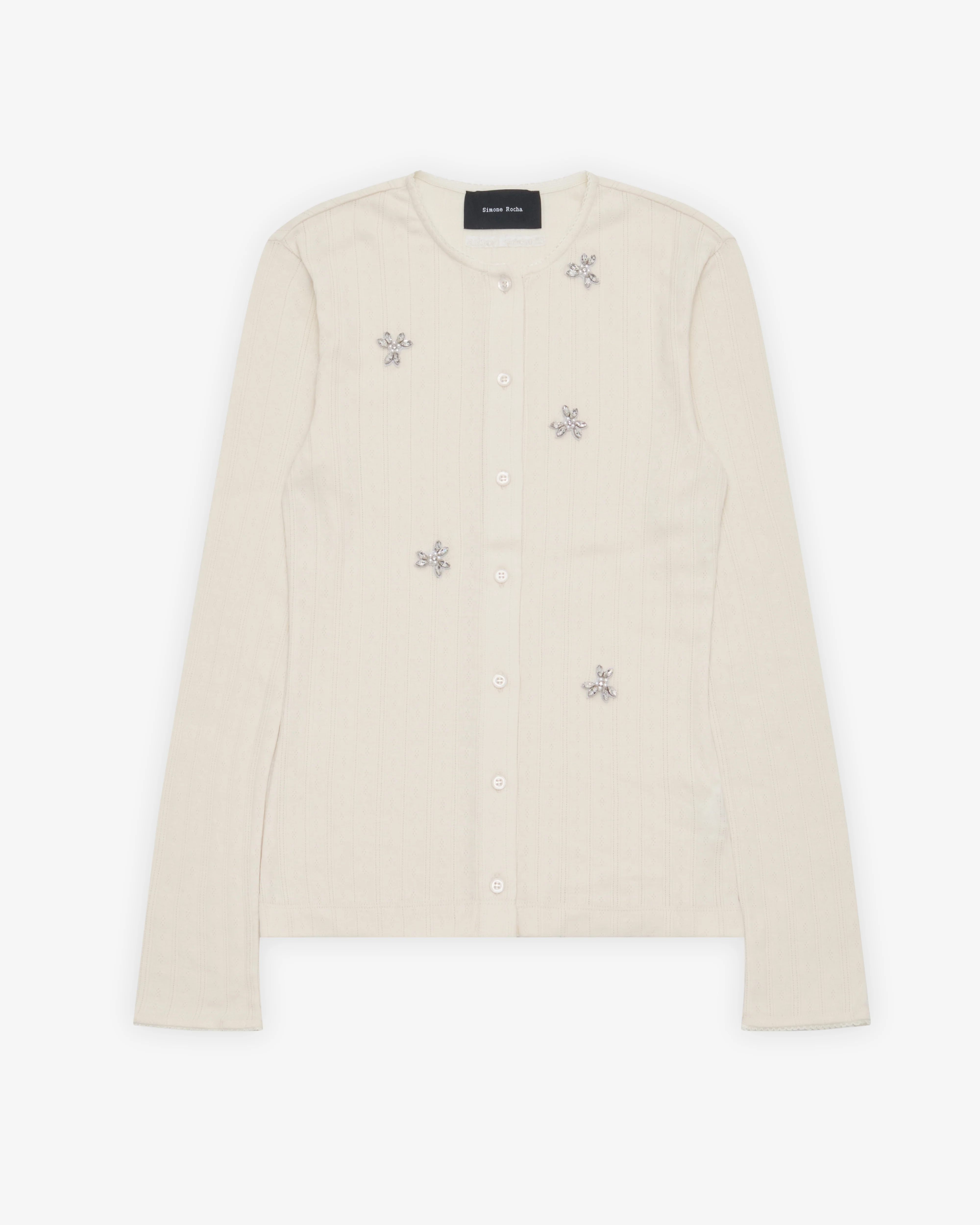 Simone Rocha - Women's Pointelle Cardigan - (Ecru)