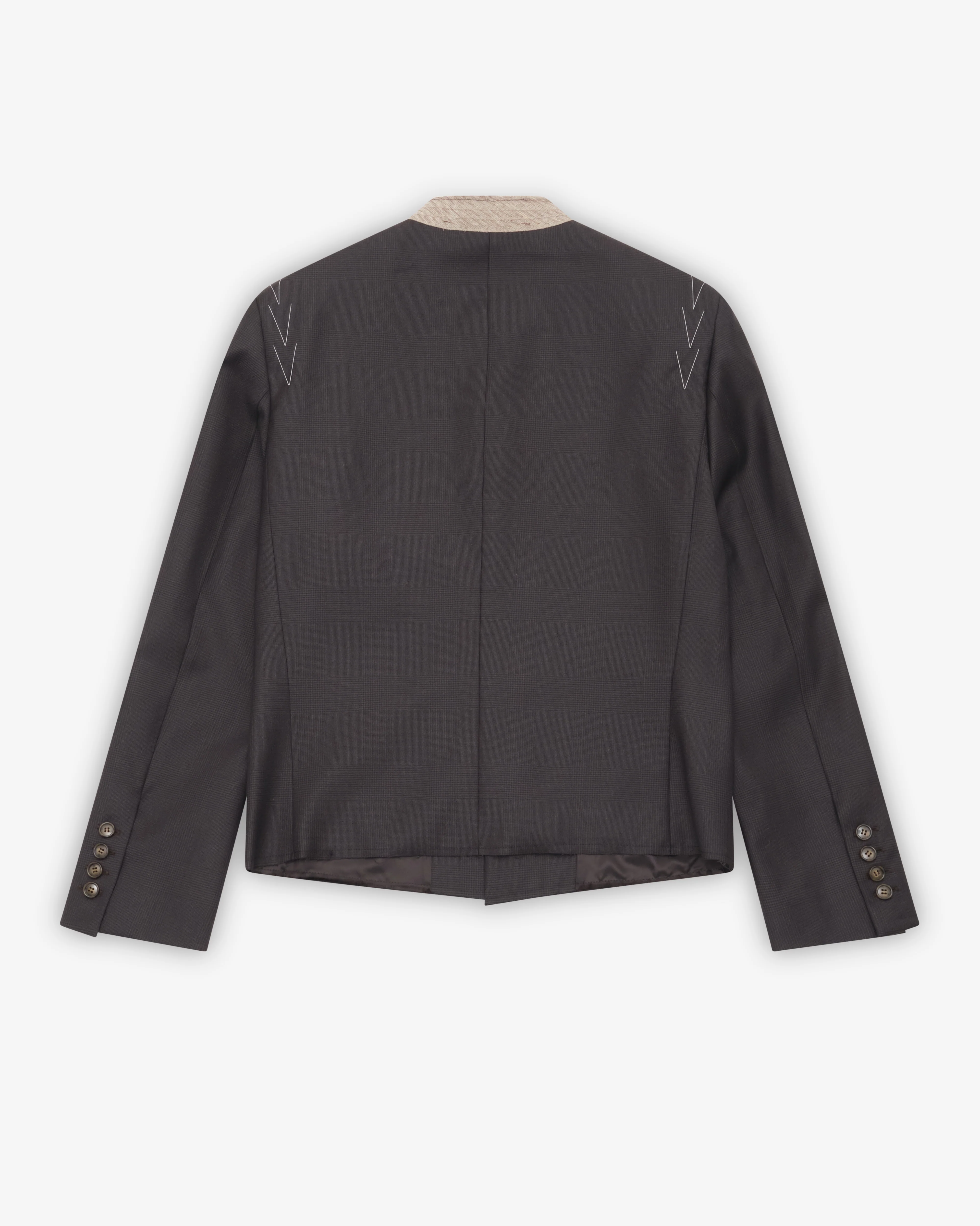 Sonia Carrasco - Women's Nehru Collar Blazer - (Brown)