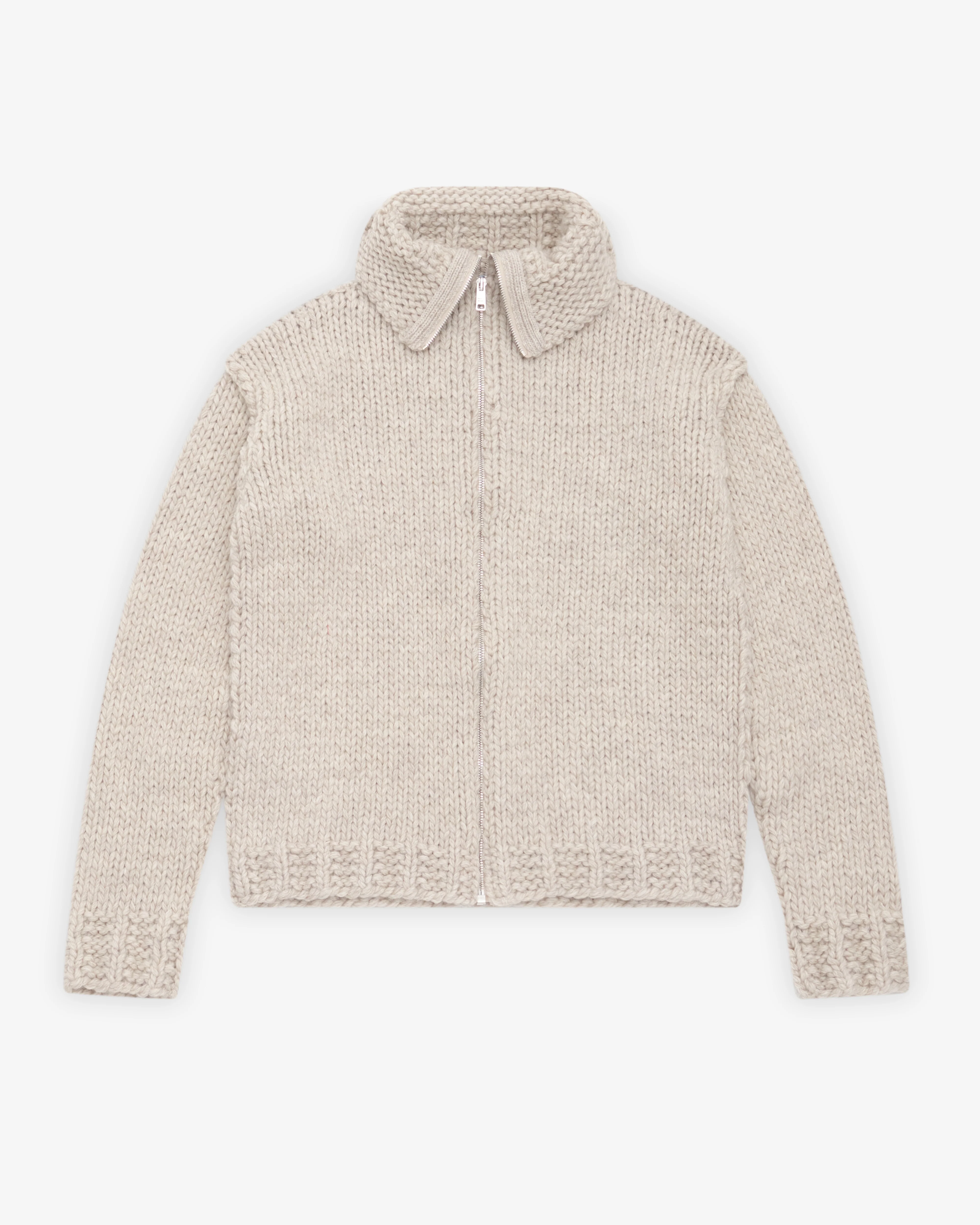 Prada - Women's Wool Zipper Cardigan - (Ivory)