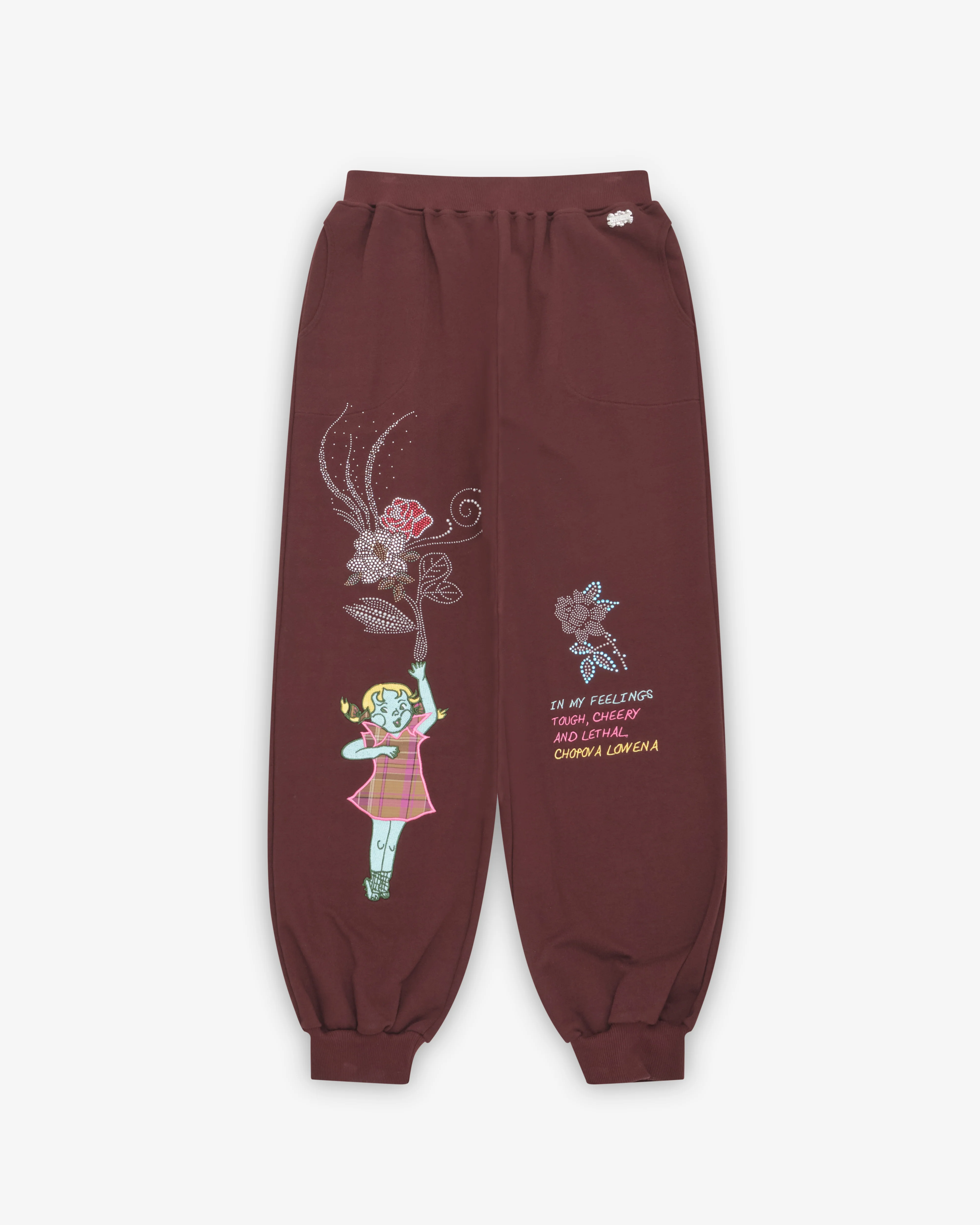 Chopova Lowena - Women's Screen Print Jersey Sweatpants - (Brown)