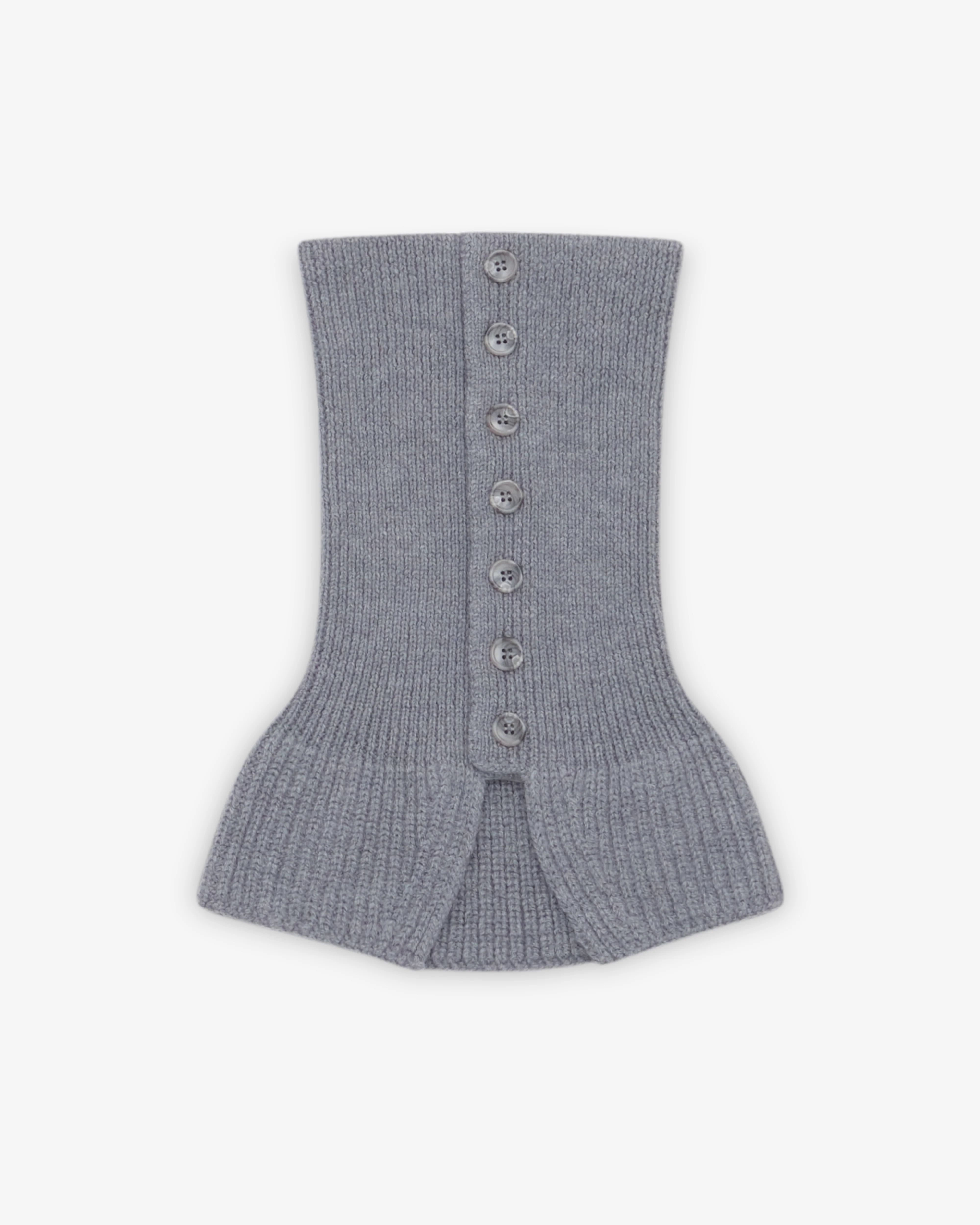 Sonia Carrasco - Women's Buttoned Up Knit Collar - (Grey)