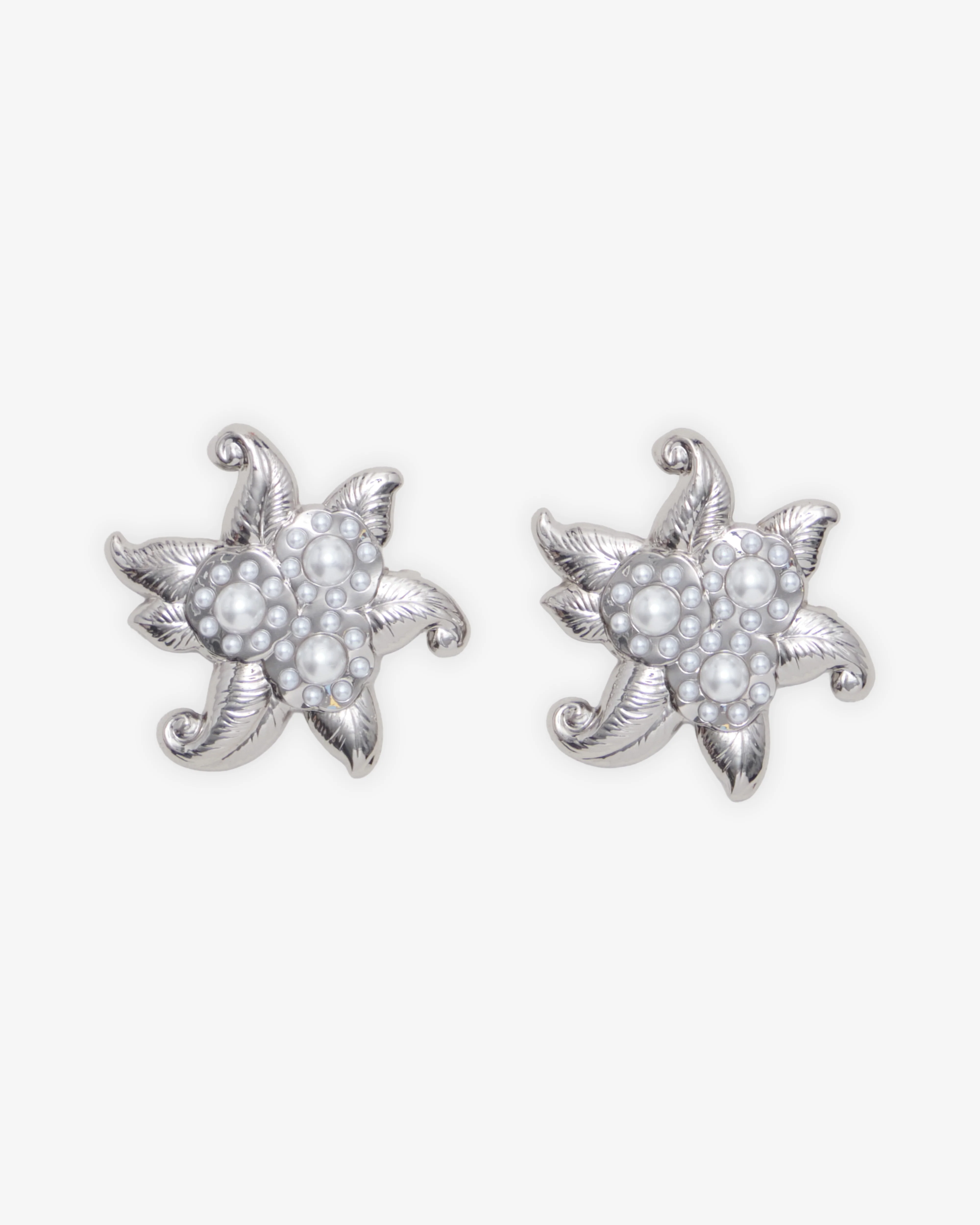 Chopova Lowena - Women's Pair of Barrette Hair Clips - (Silver)