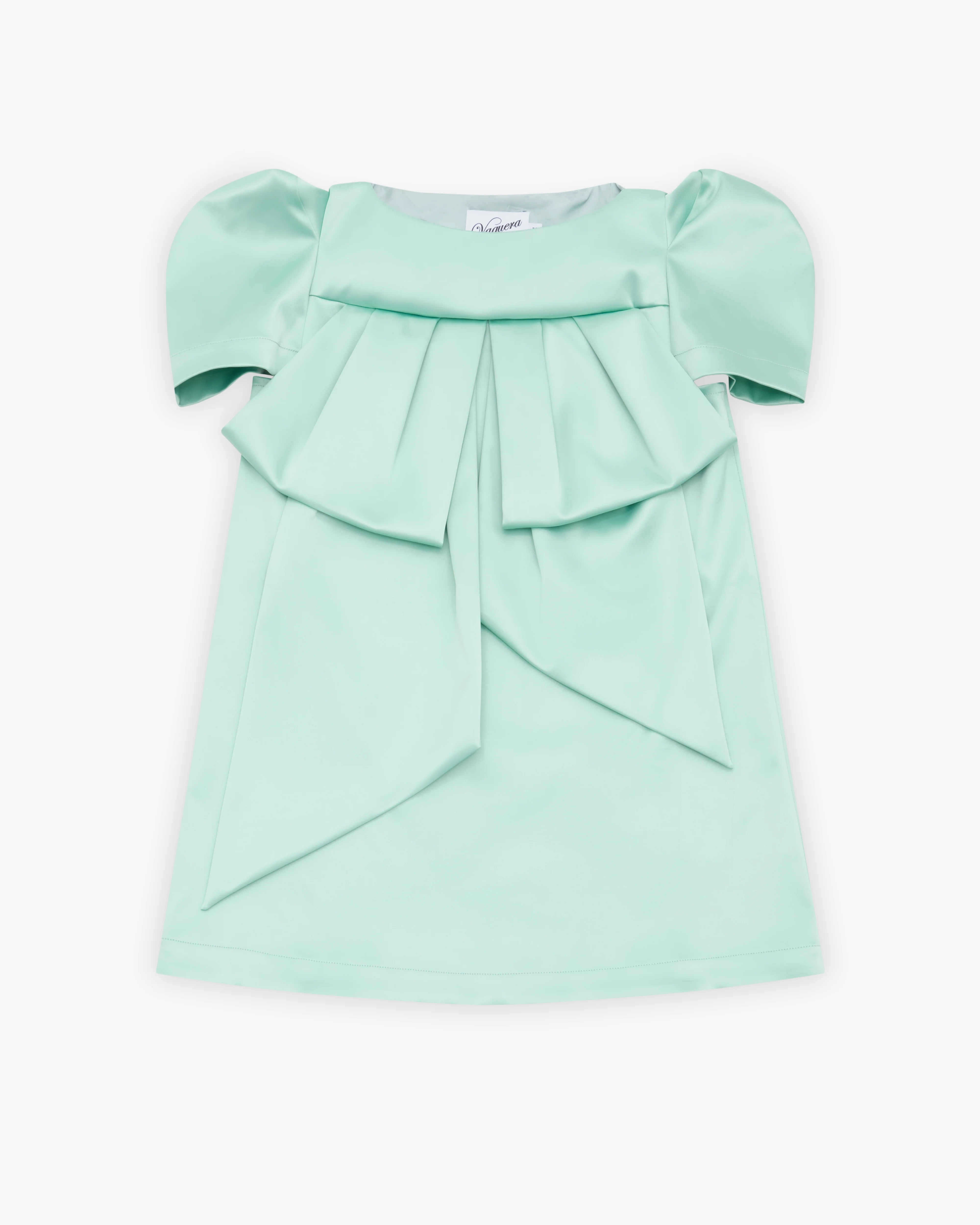 Vaquera - Women's Satin Bow Dress - (Mint)