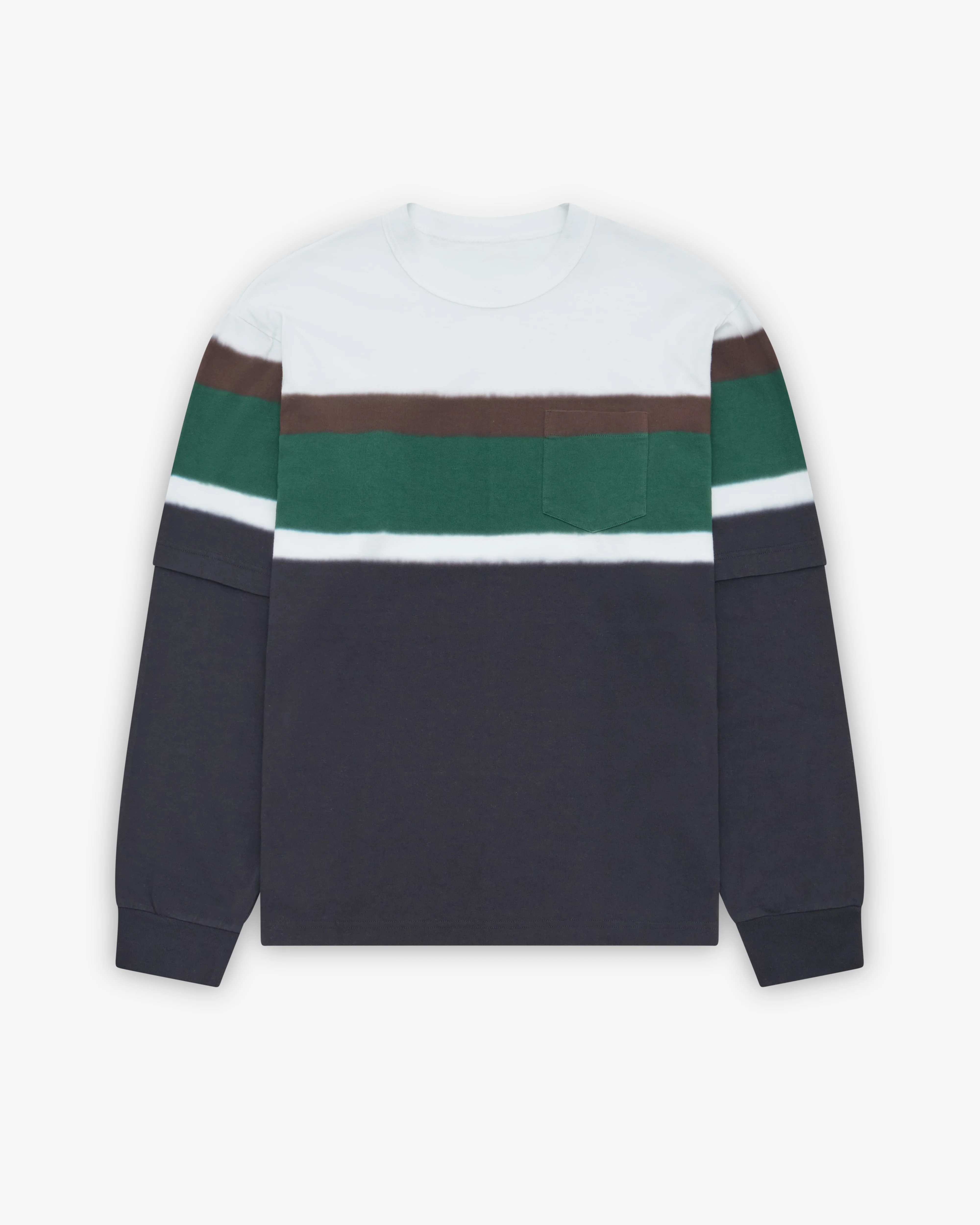 Sacai - Men's Chusen-Dyed Cotton Jersey T-Shirt - (Black/Multi)