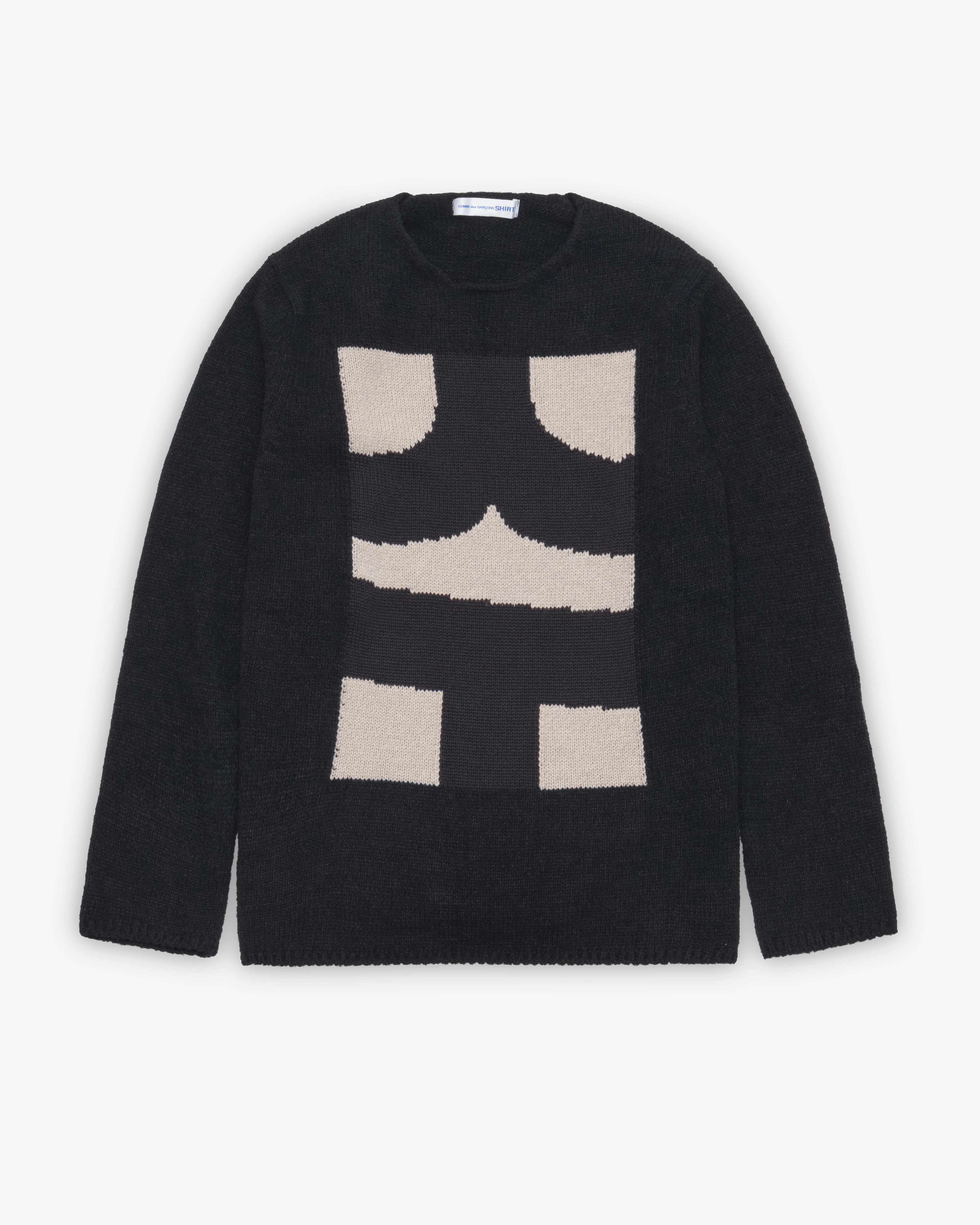 CDG Shirt - Men's Pattern Knit Sweater - (Black)