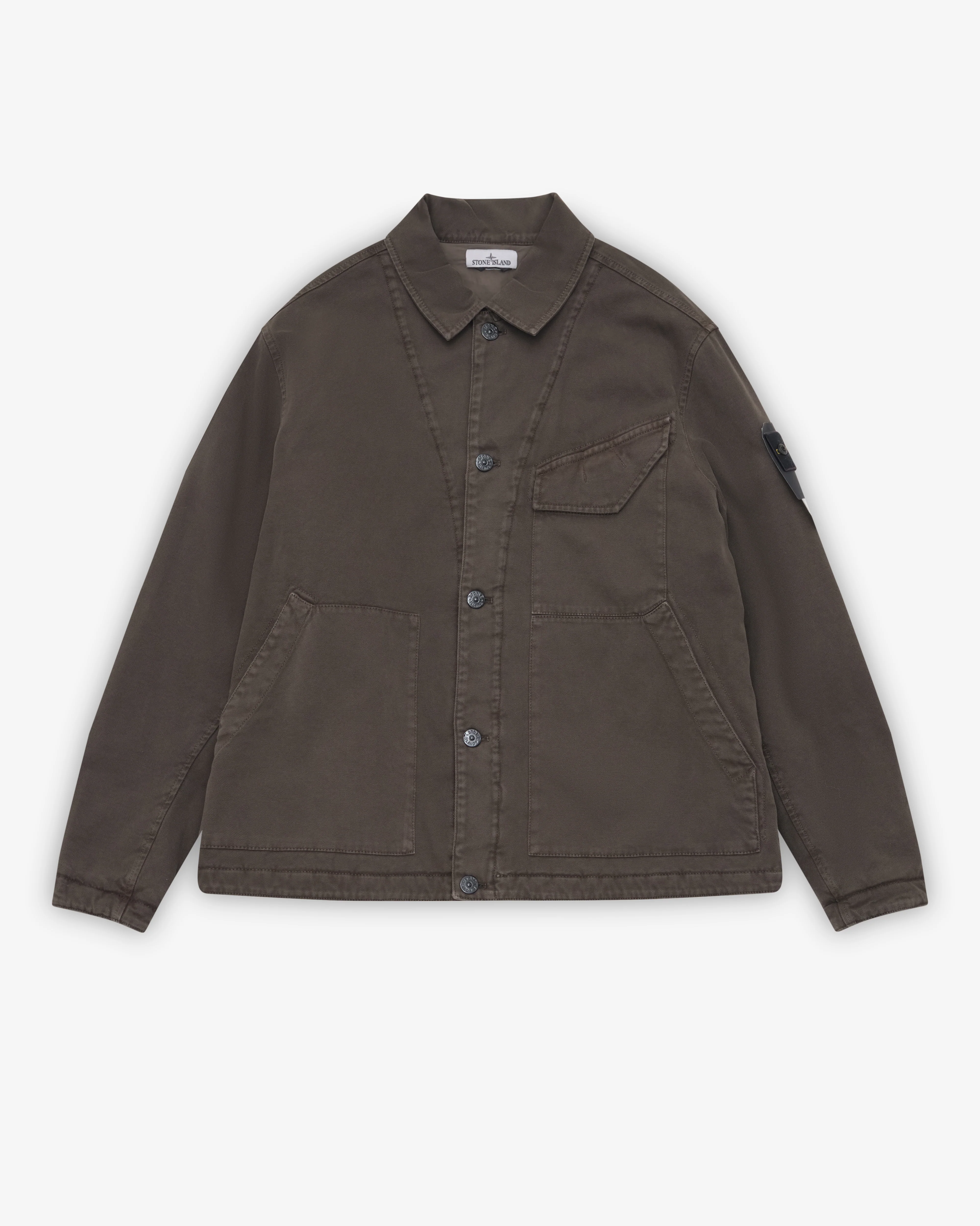 Stone Island - Men's “Old” Effect Padded Coach Jacket - (Coal Grey)