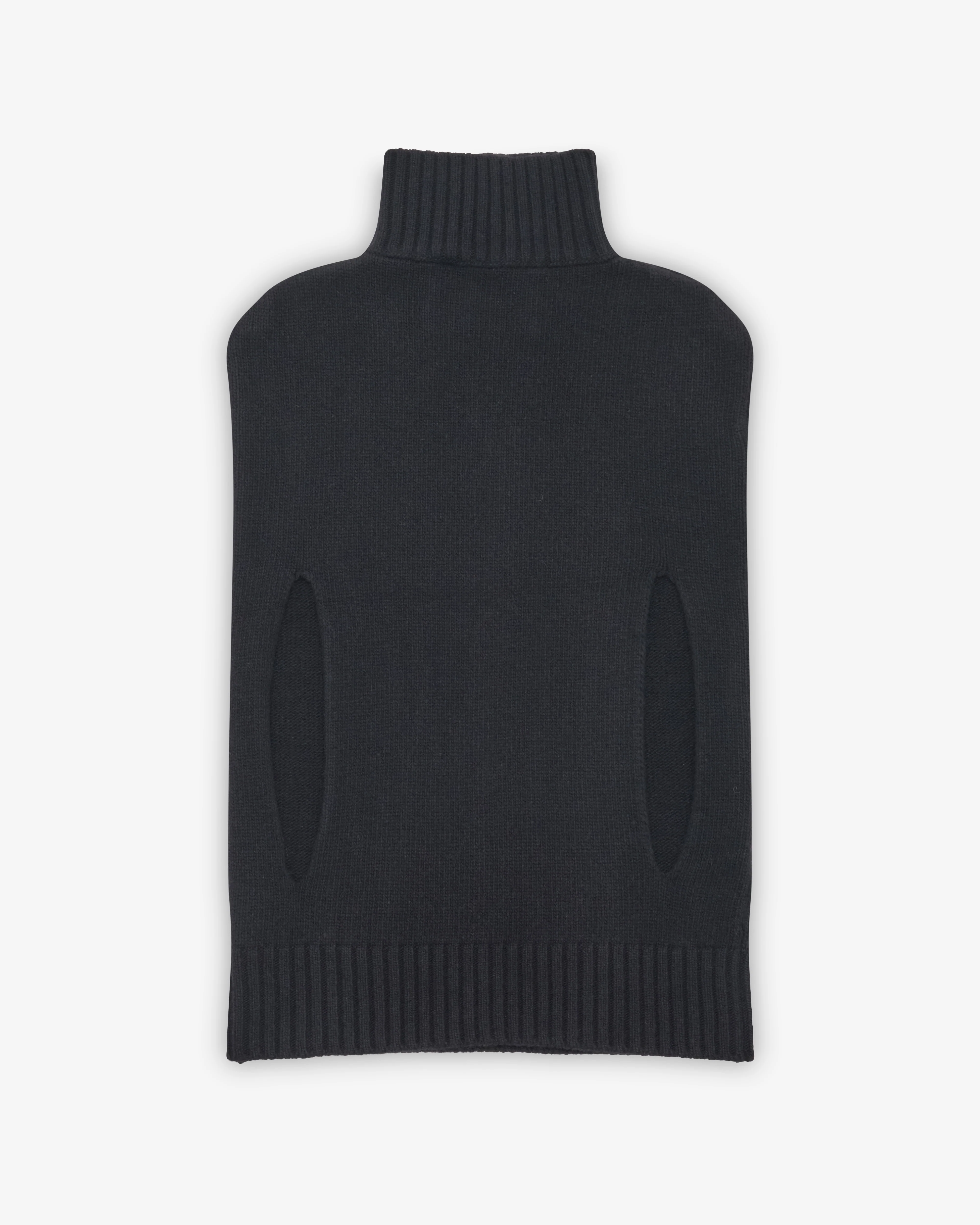Institution - Women's Wool Knit Cape - (Black)