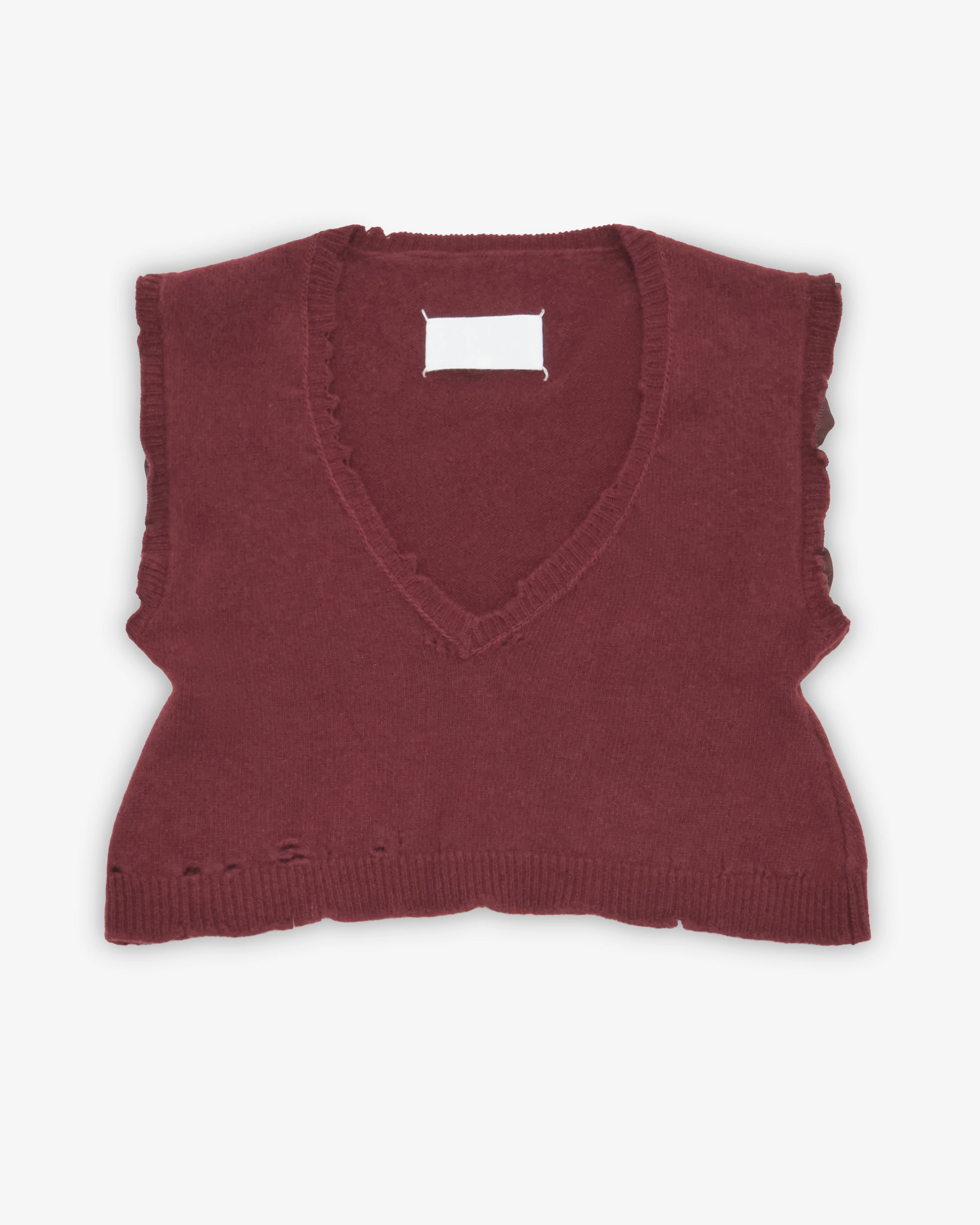 Maison Margiela - Women's Lived-In Knit Top - (Bordeaux)