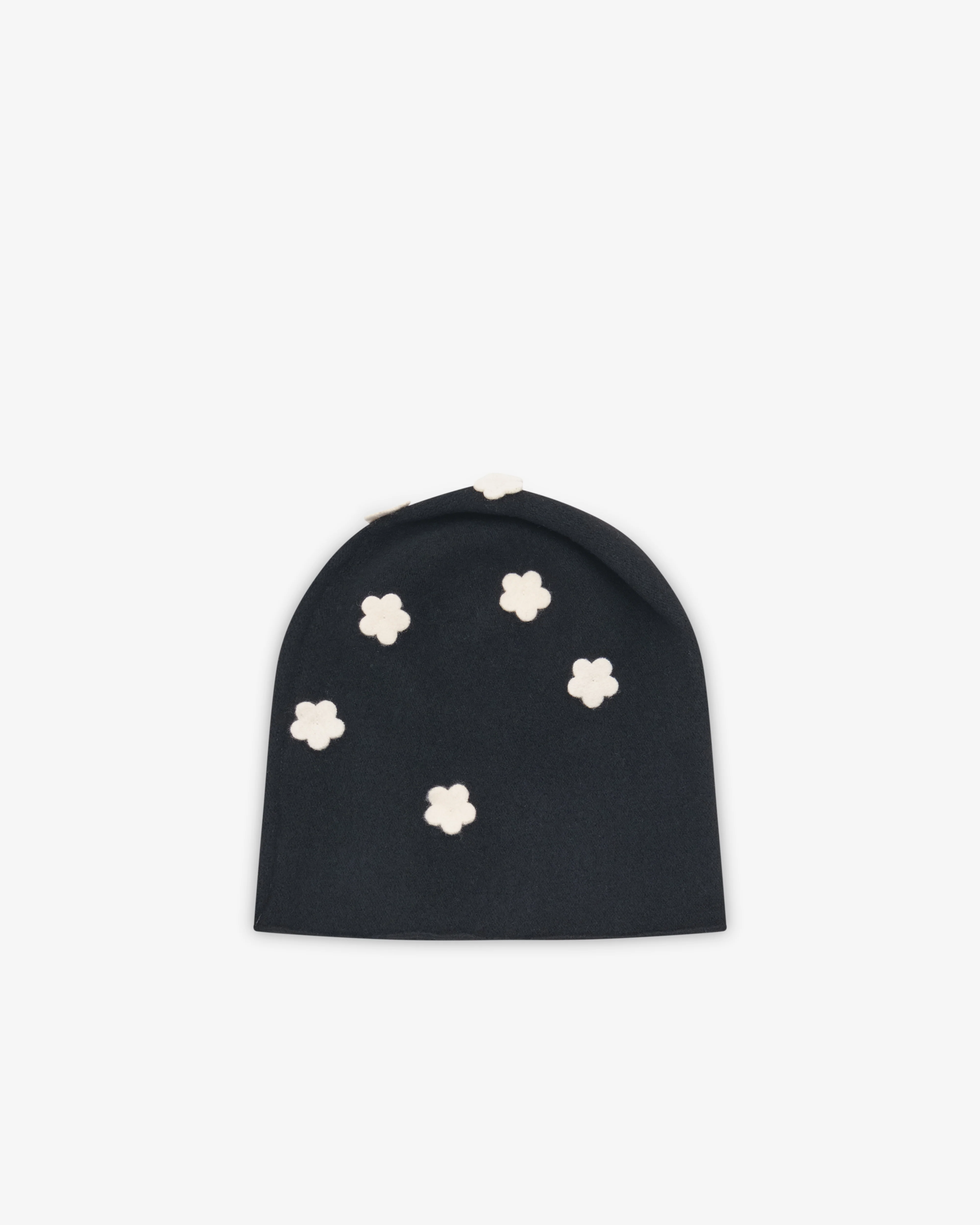 Scha - Women's Floral Transformer Hat - (Black/Ecru)