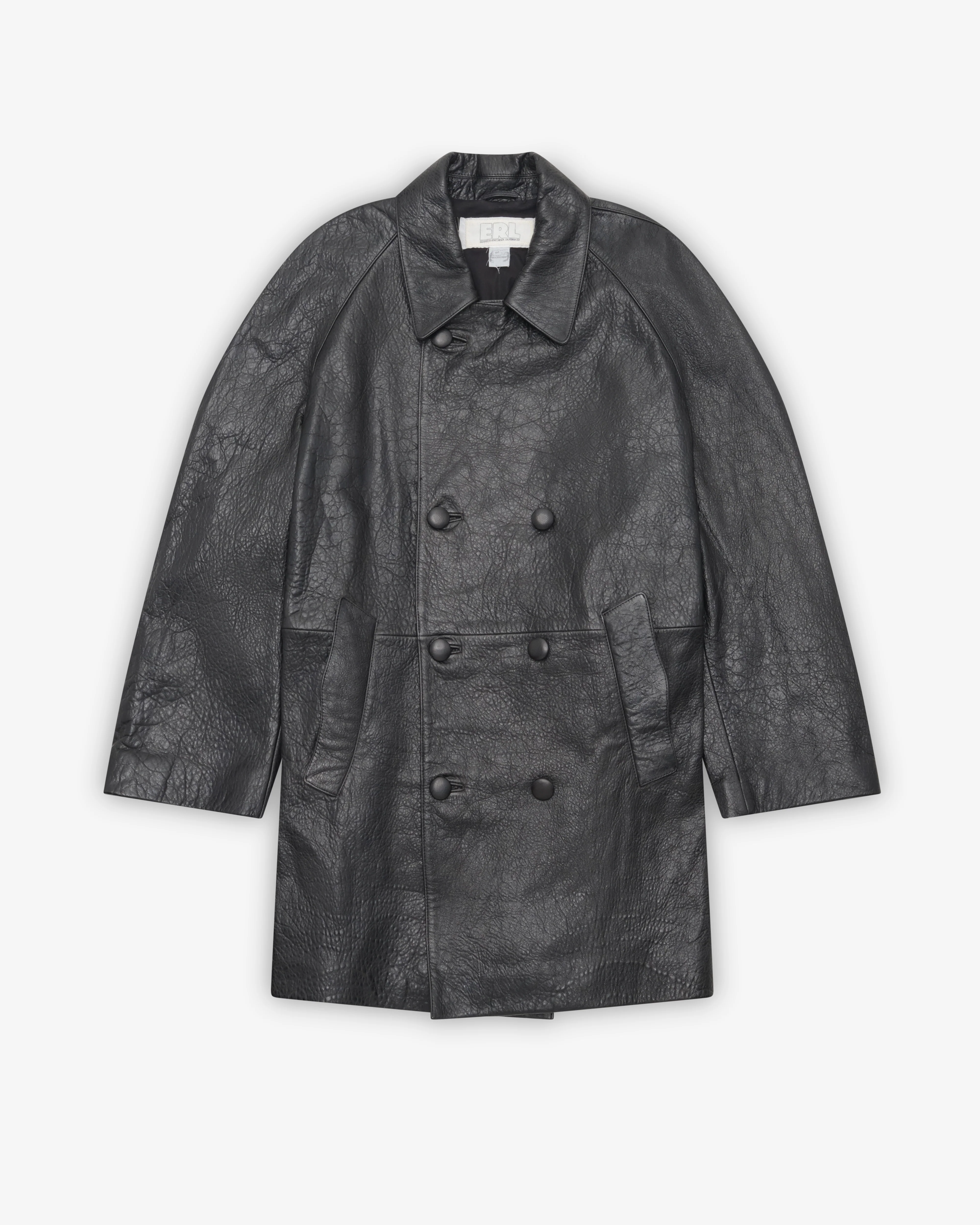 ERL - Men's Polizia Leather Coat - (Black)