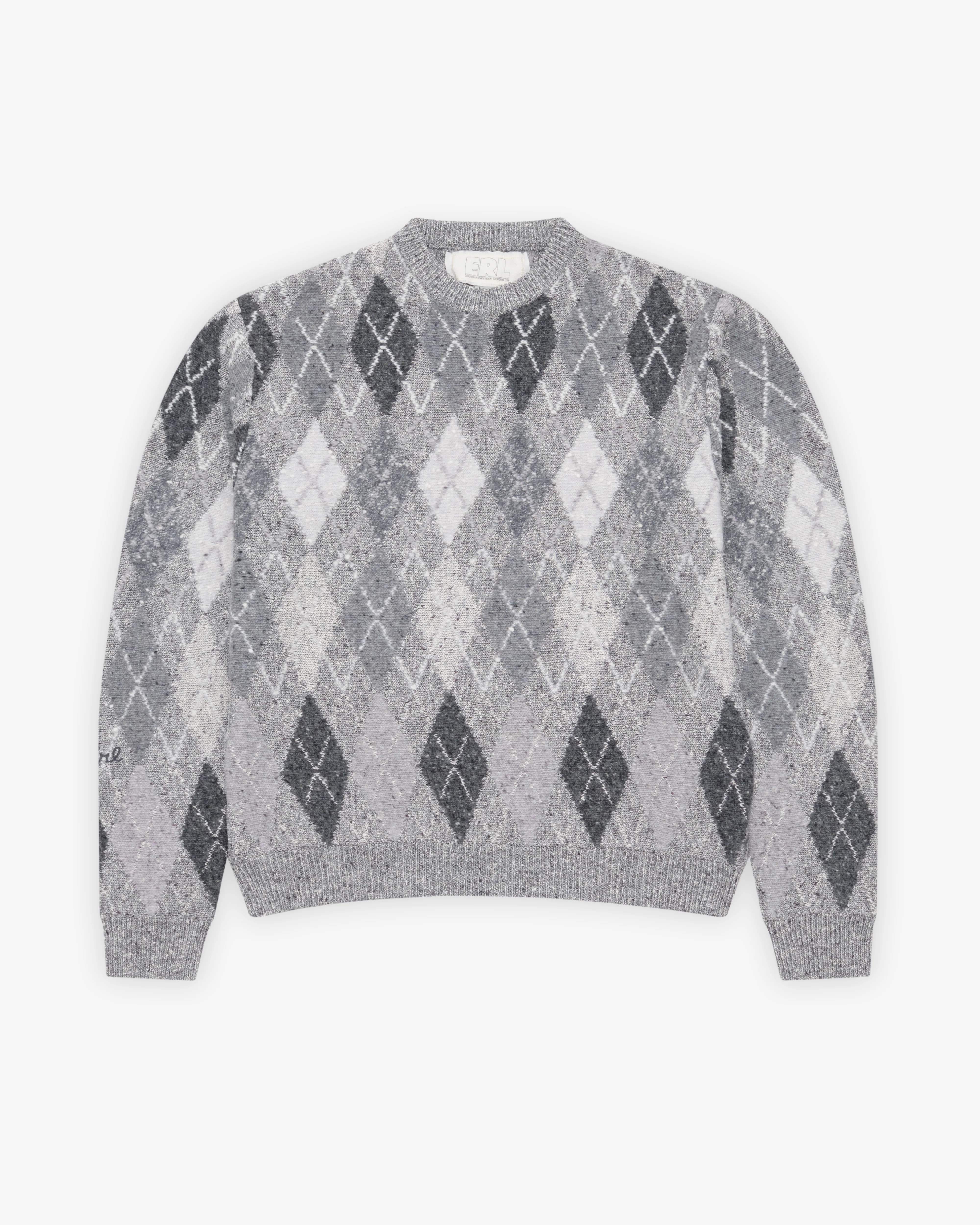 ERL - Men's Argyle Sweater - (Grey)