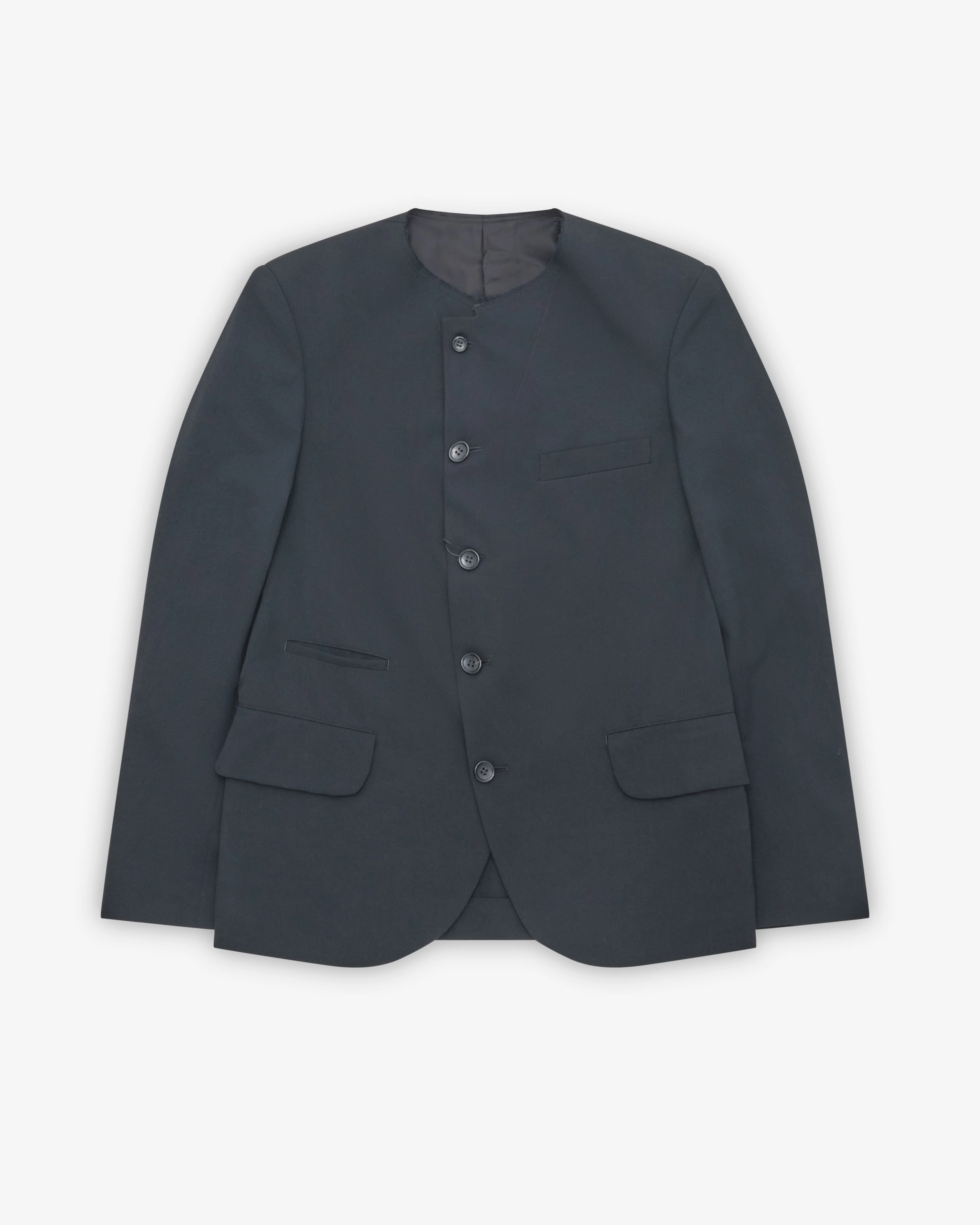 Black Comme des Garçons - Collarless Jacket - (Black)