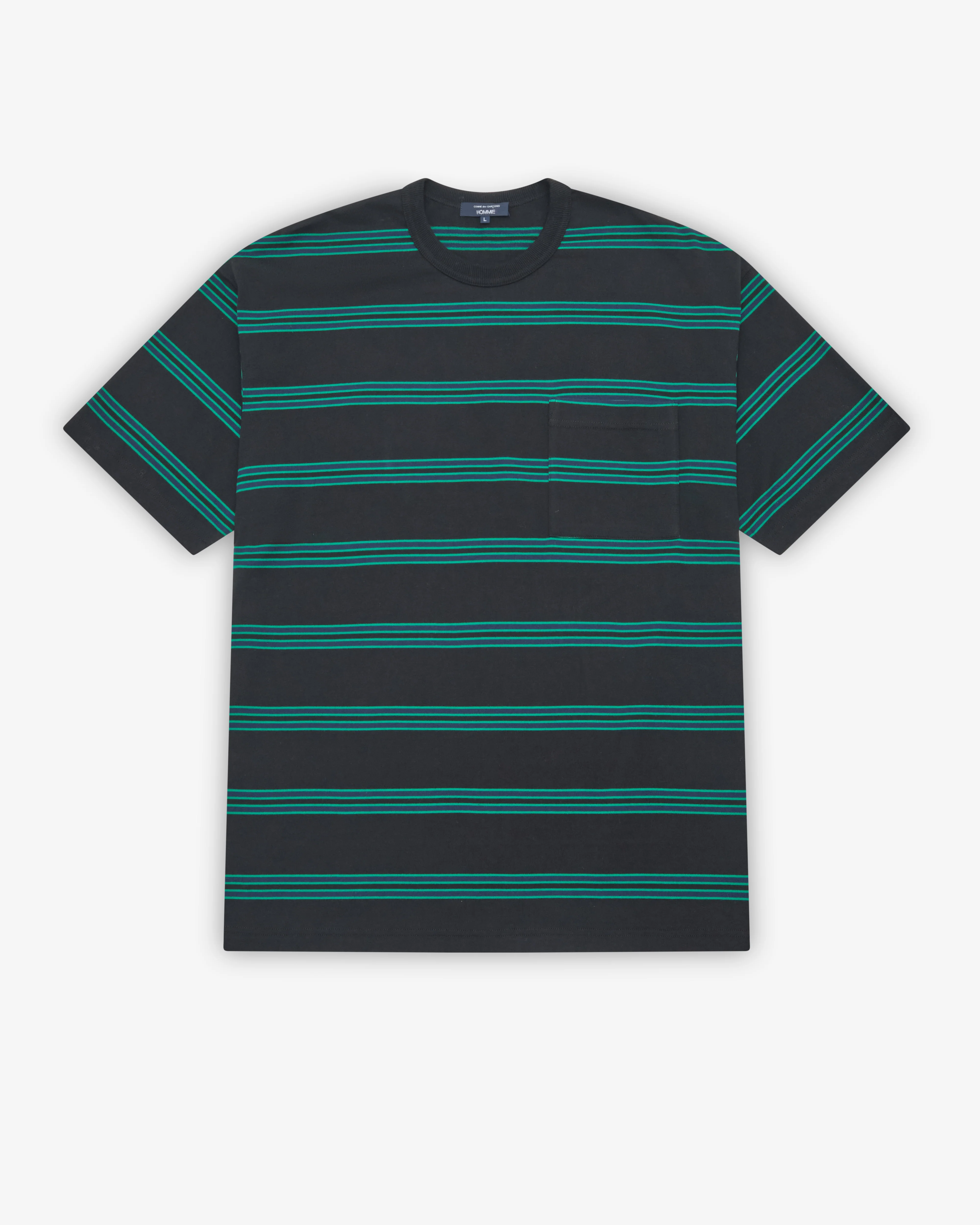 CDG Homme - Men's Striped T-Shirt - (Black)