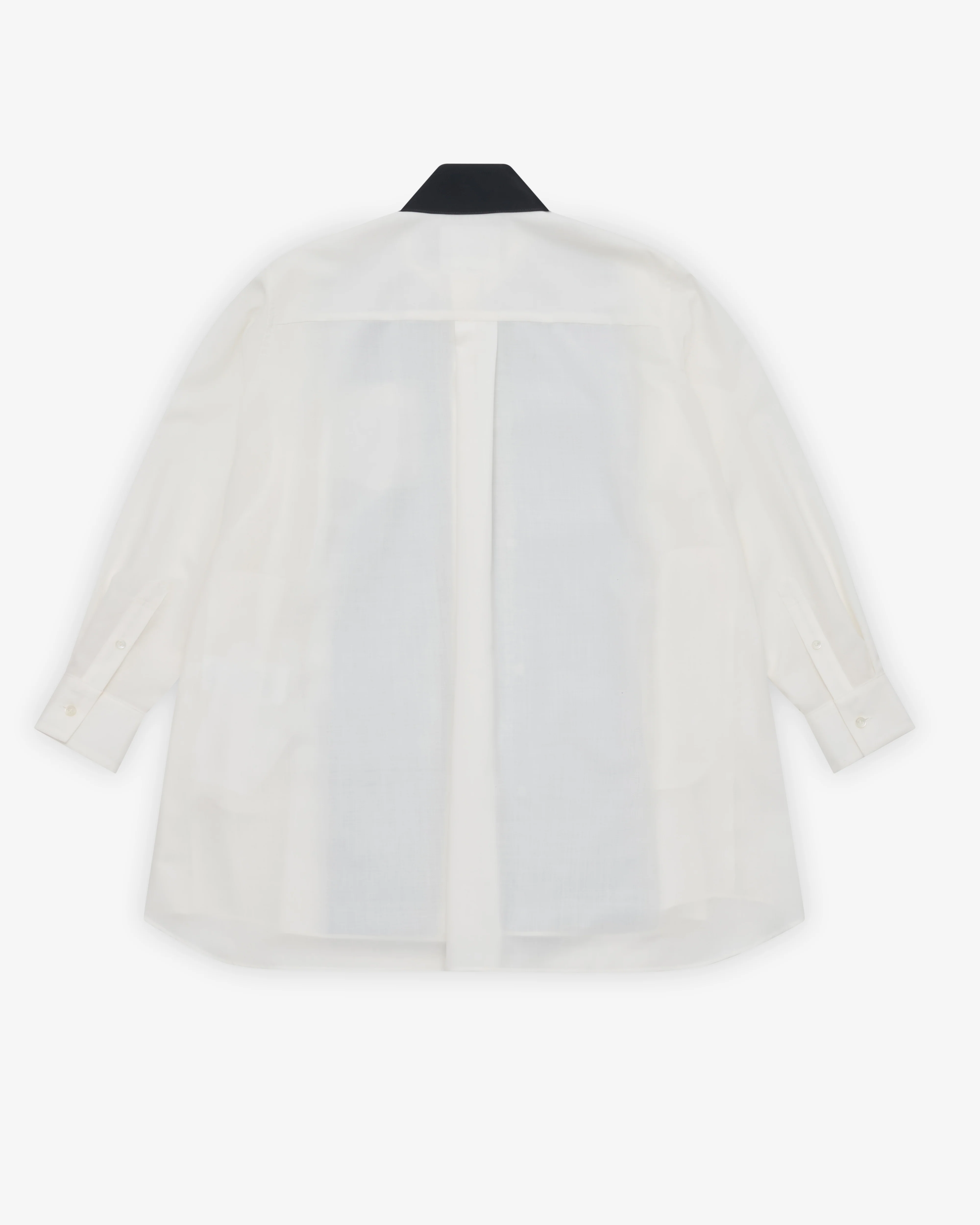 Sacai - Women's Suiting x Crepe Satin Shirt - (Off White)