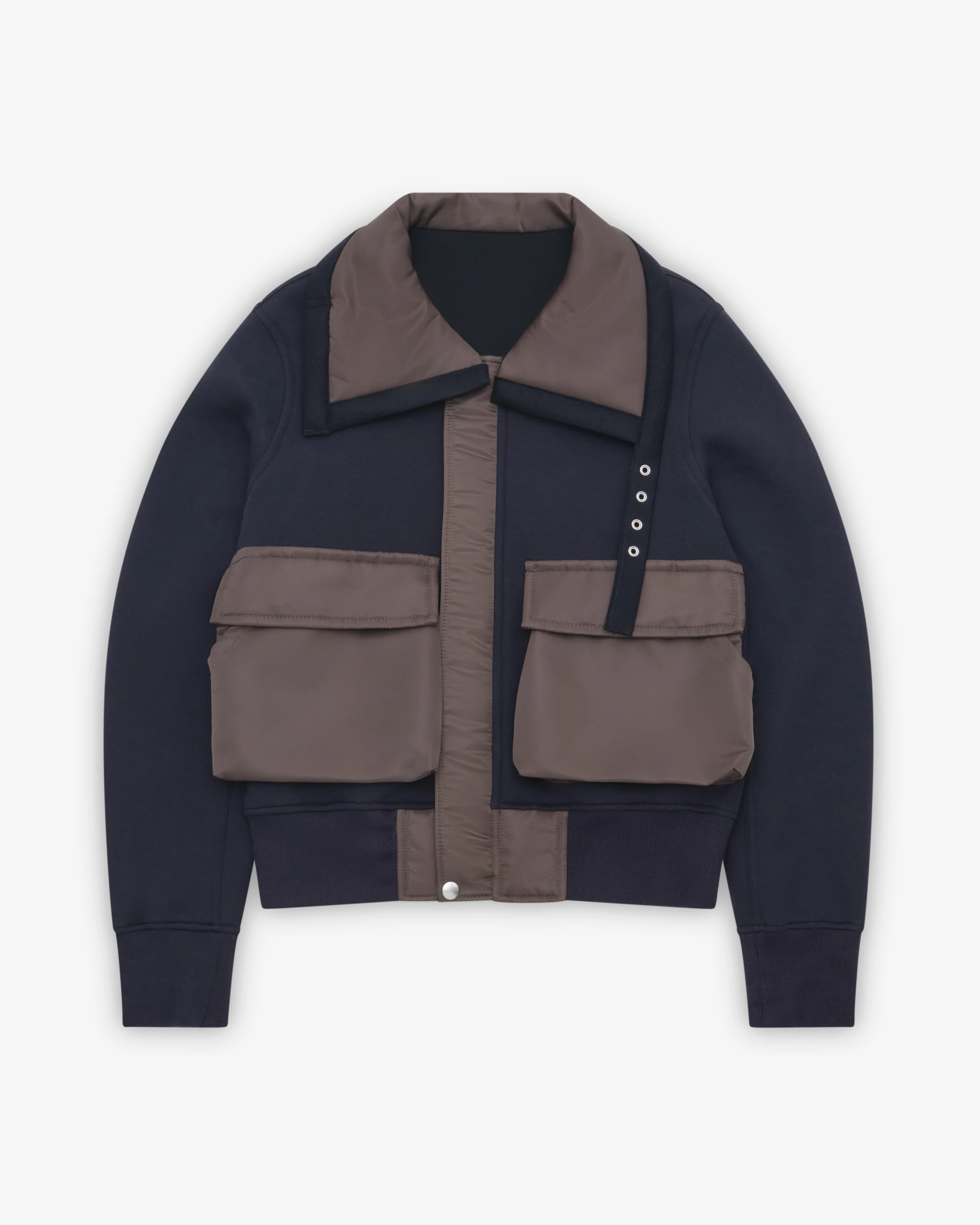 Sacai - Women's Sponge Sweat Blouson - (Navy/Dark Khaki)
