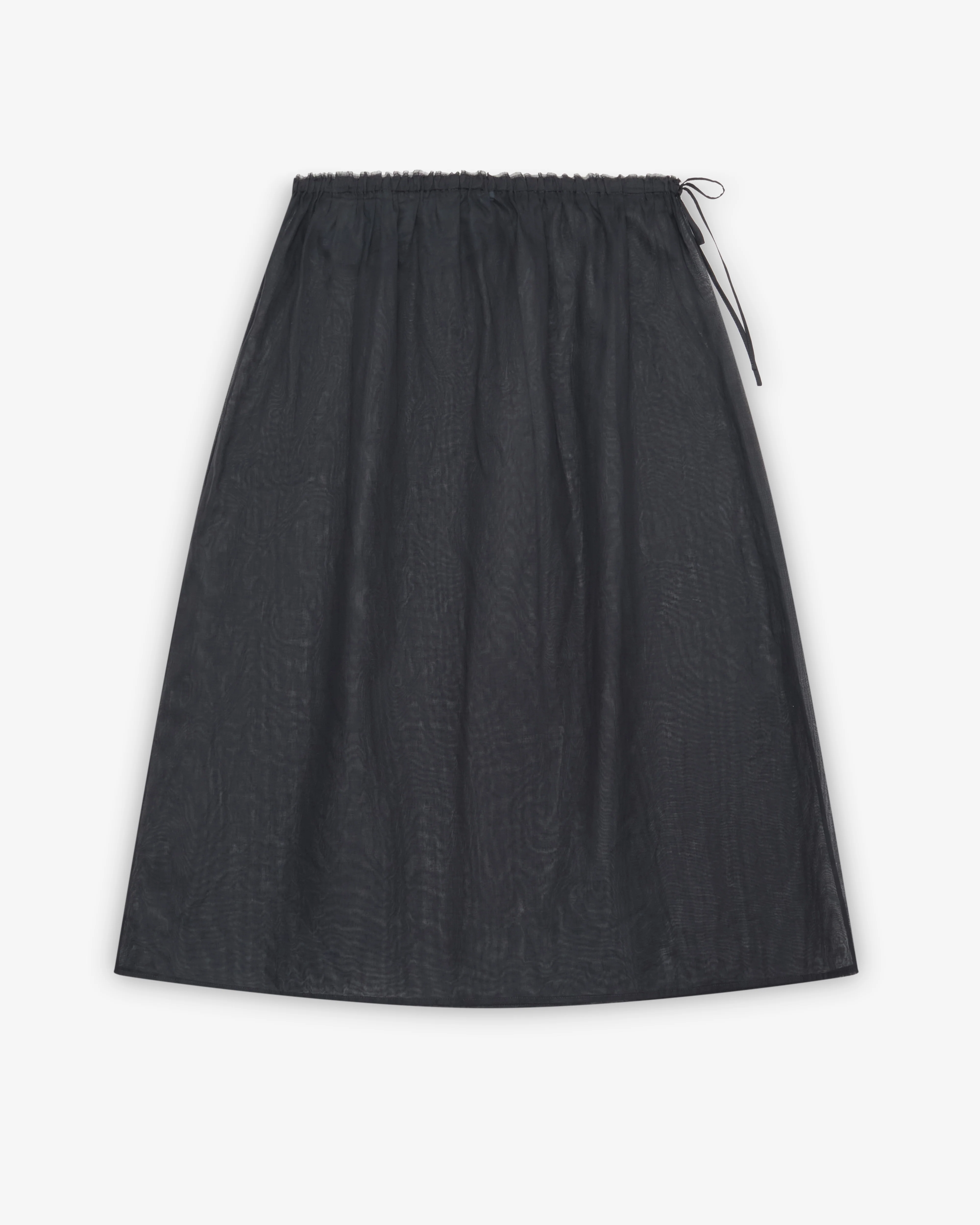 Prada - Women's Cotton Organdy Midi-Skirt - (Black)