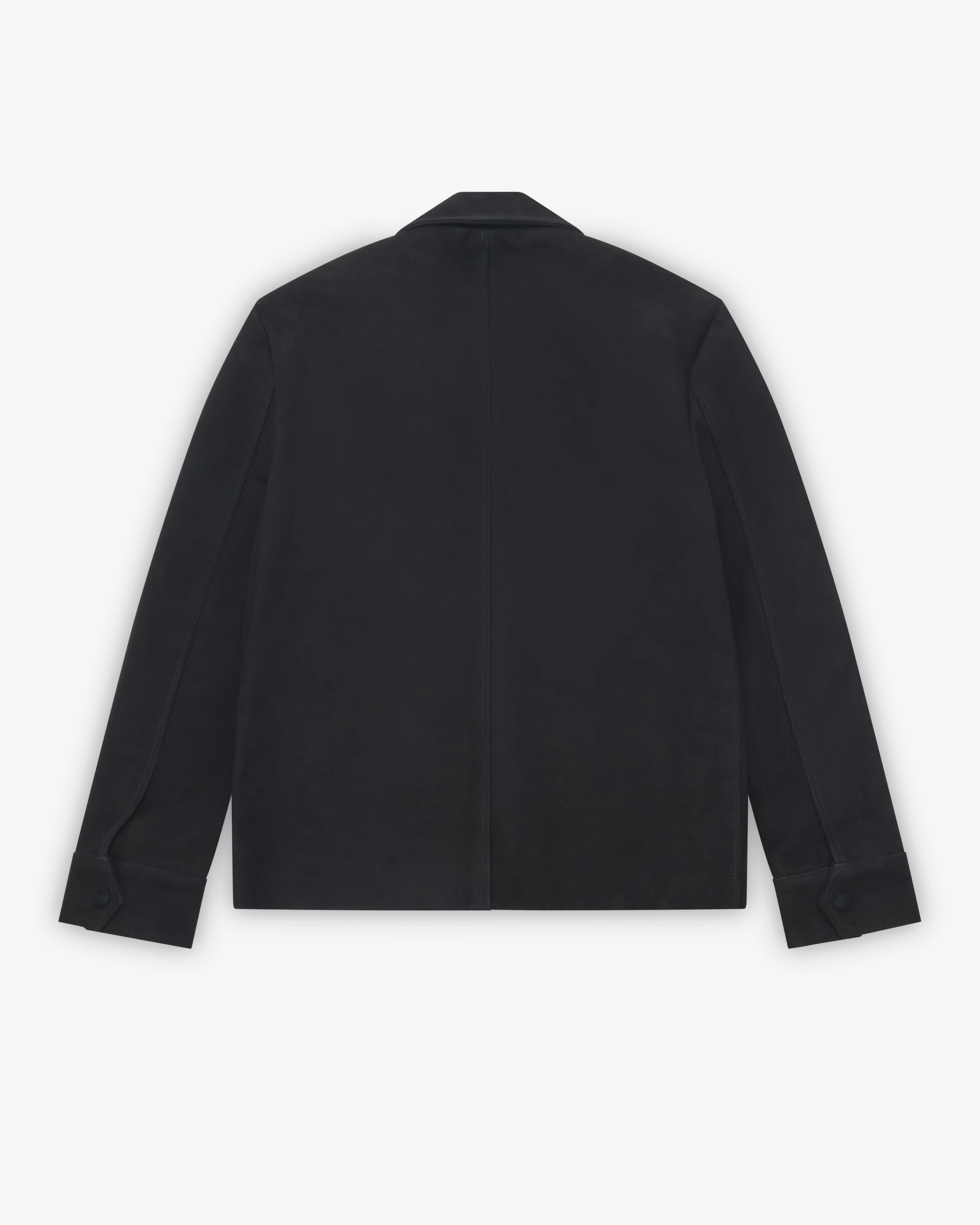 Ernest W. Baker - Men's Suede Overshirt - (Black)