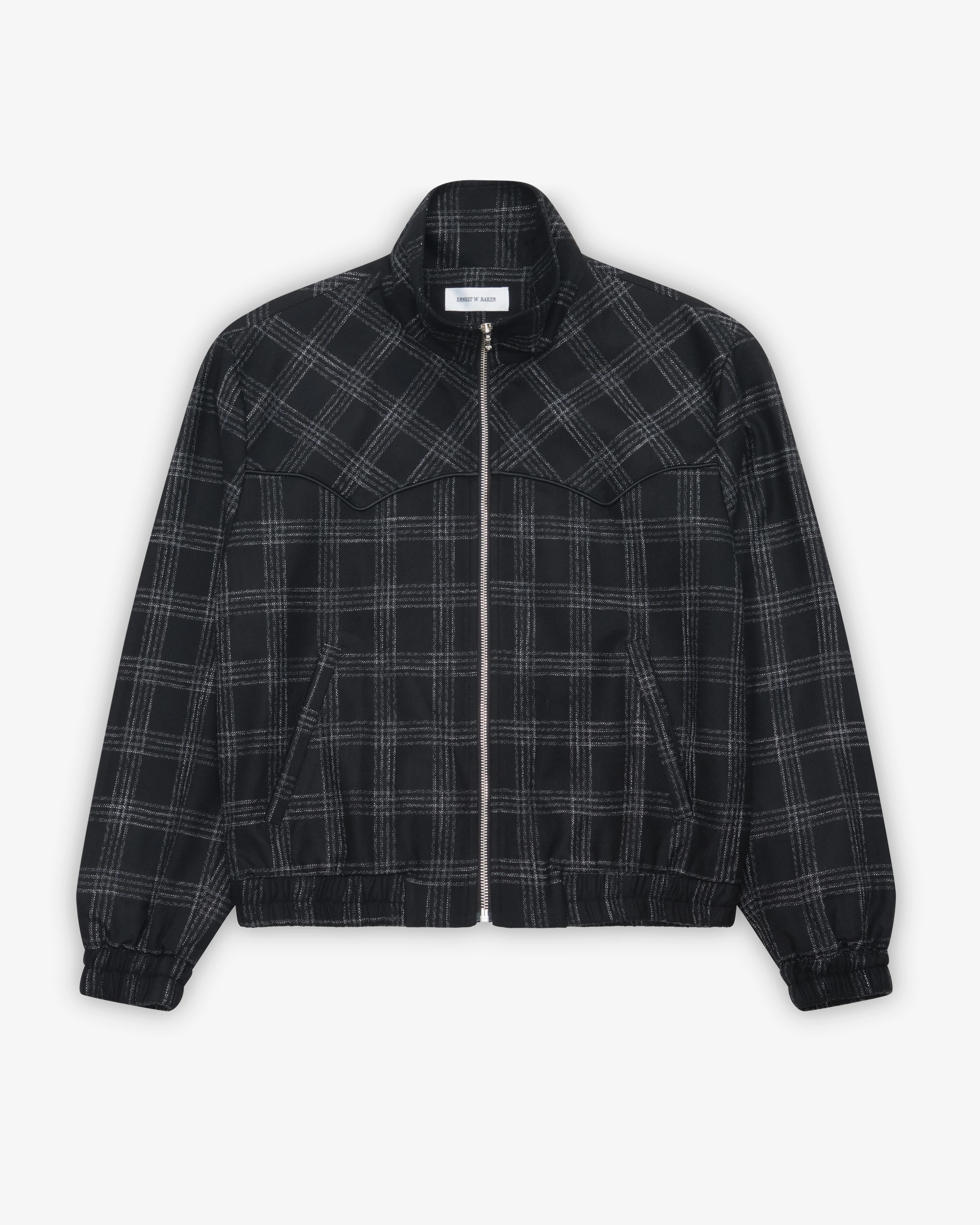 Ernest W. Baker - Men's Western Track Jacket - (Black/White)