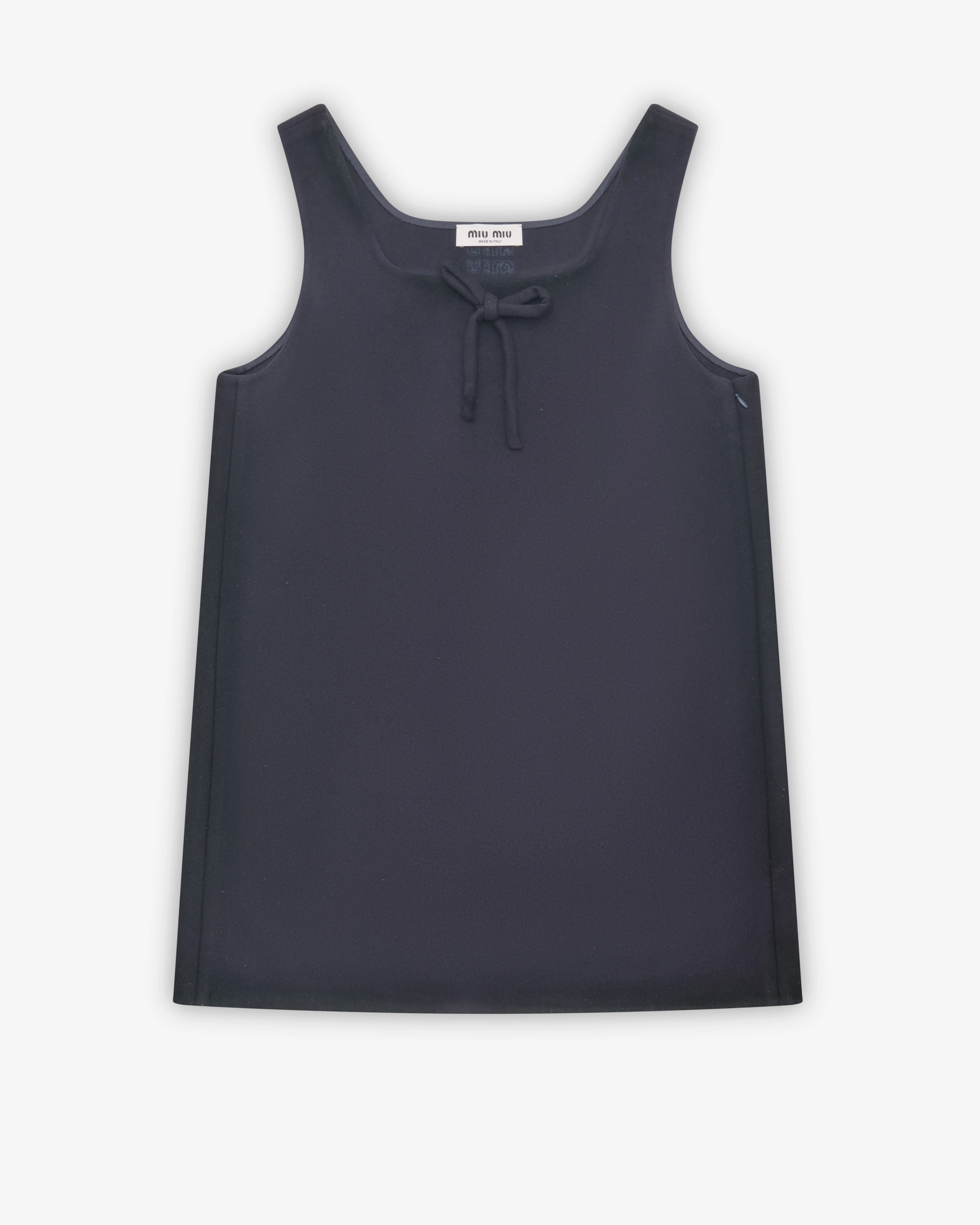 Miu Miu - Women's Waxed Double Wool Dress - (Navy)