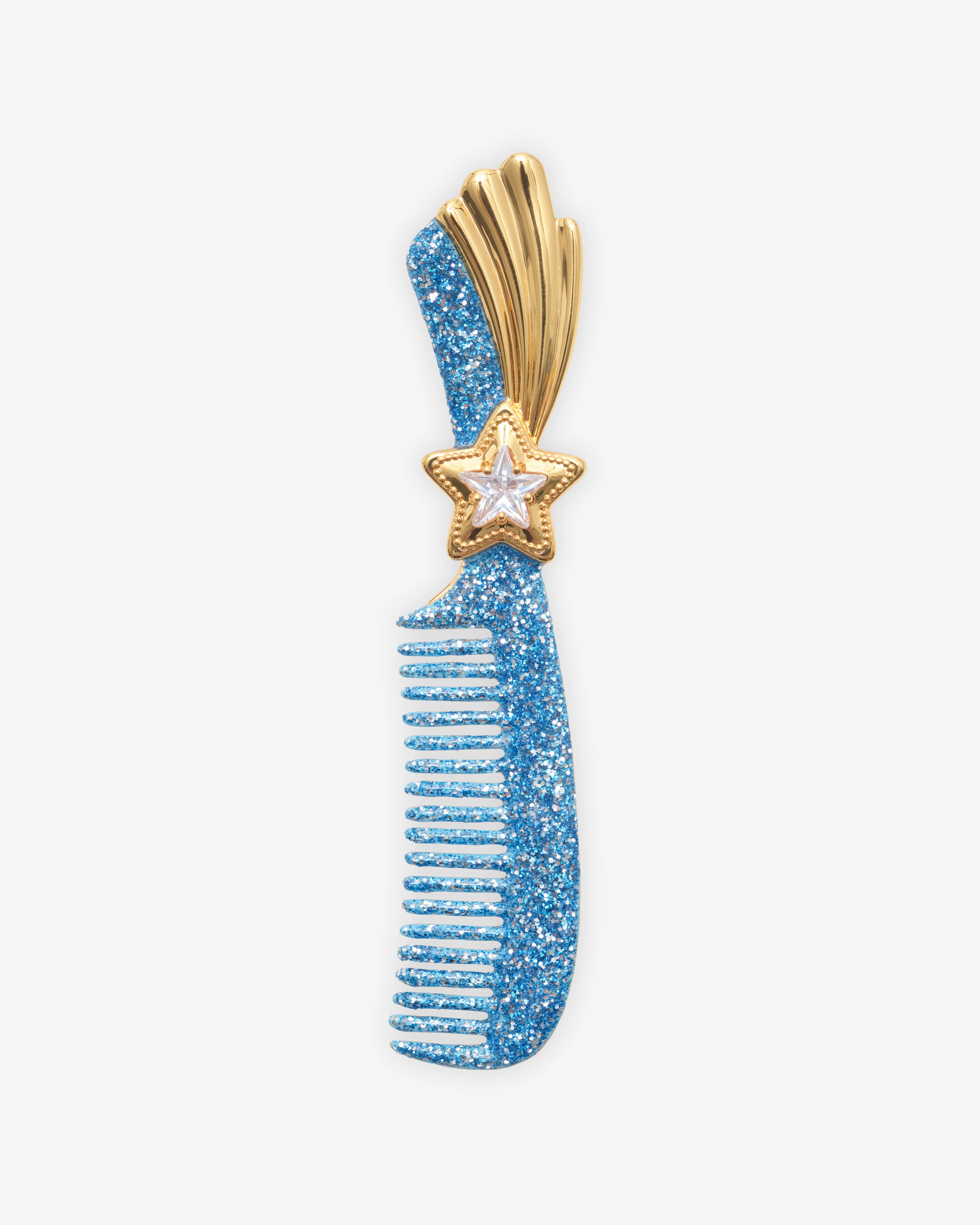 Ashley Williams - Women's Left Shooting Star Comb Hairclip - (Blue Glitter)