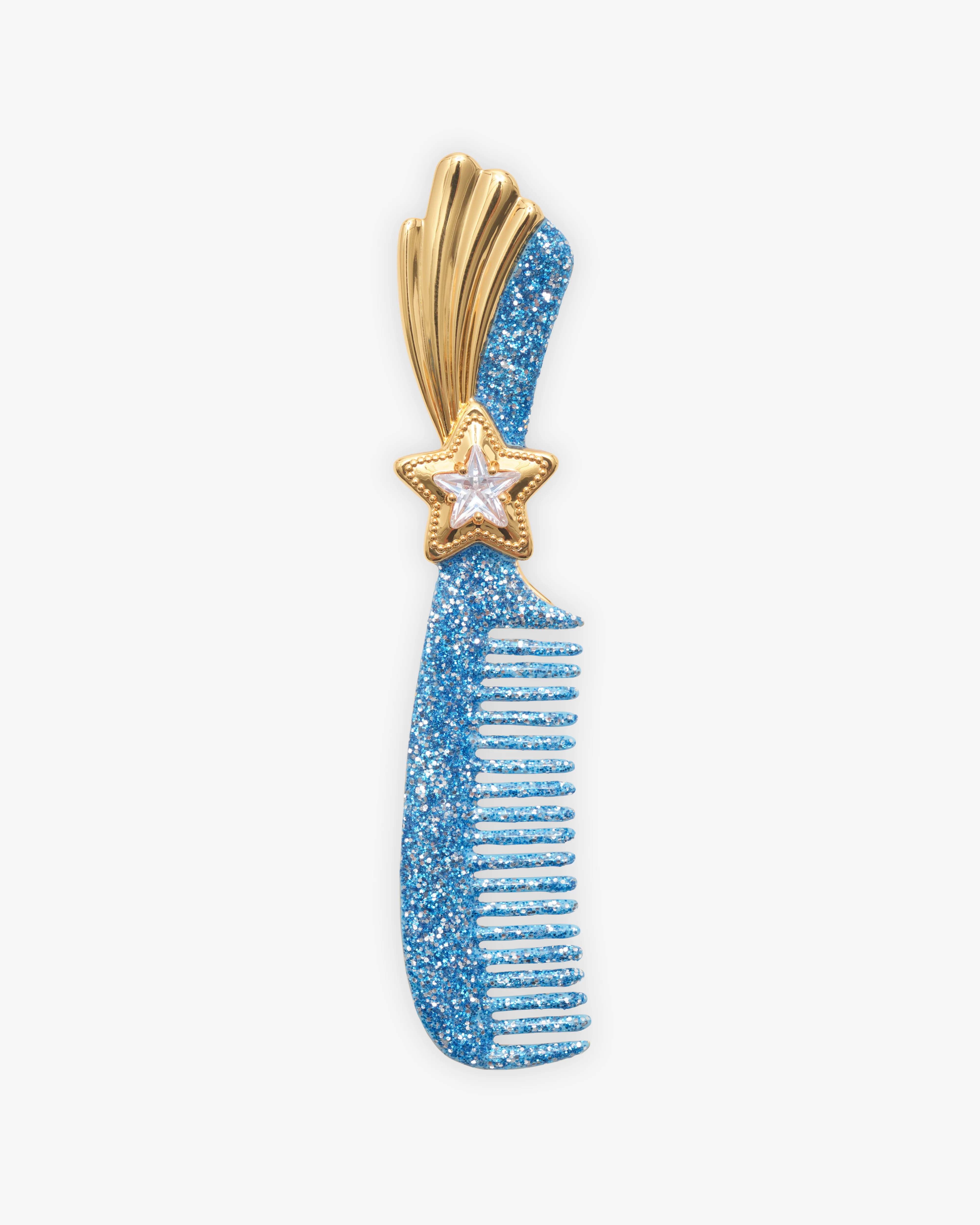 Ashley Williams - Women's Right Shooting Star Comb Hairclip - (Blue Glitter)
